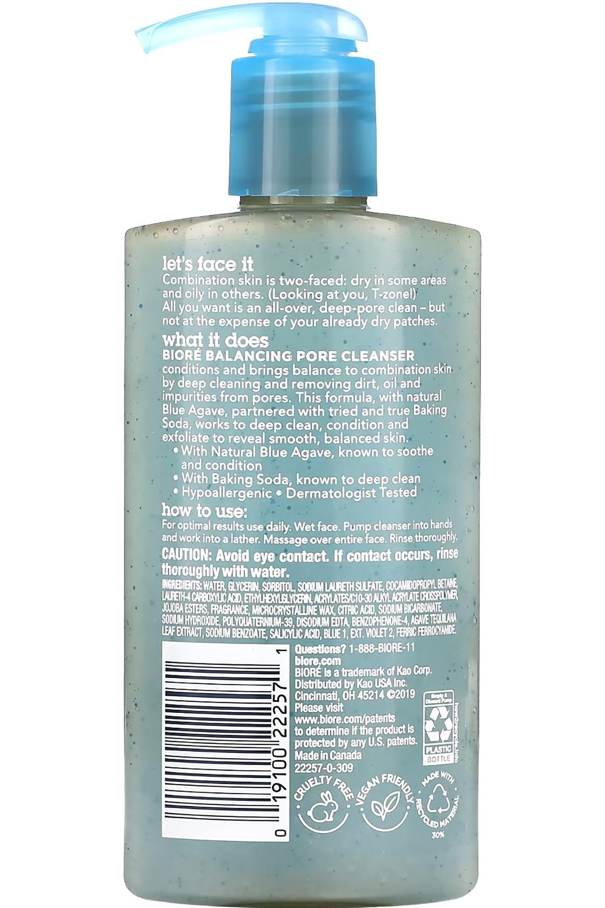 Biore Blue Agave + Baking Soda Yağsız Gözenek Temizleyici 200ML