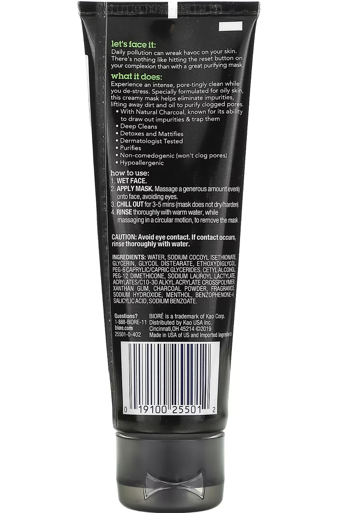 Biore Charcoal Arındırıcı Detoks Yüz Maskesi 113GR