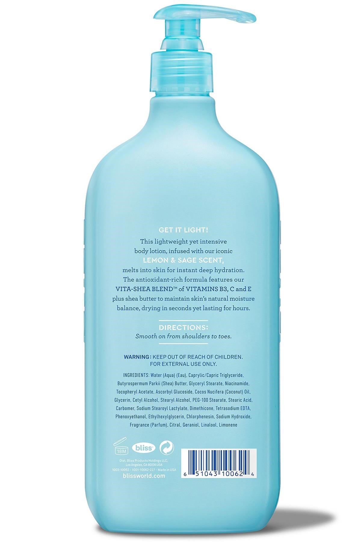 Bliss Limon ve Adaçayı Vücut Losyonu 470ML