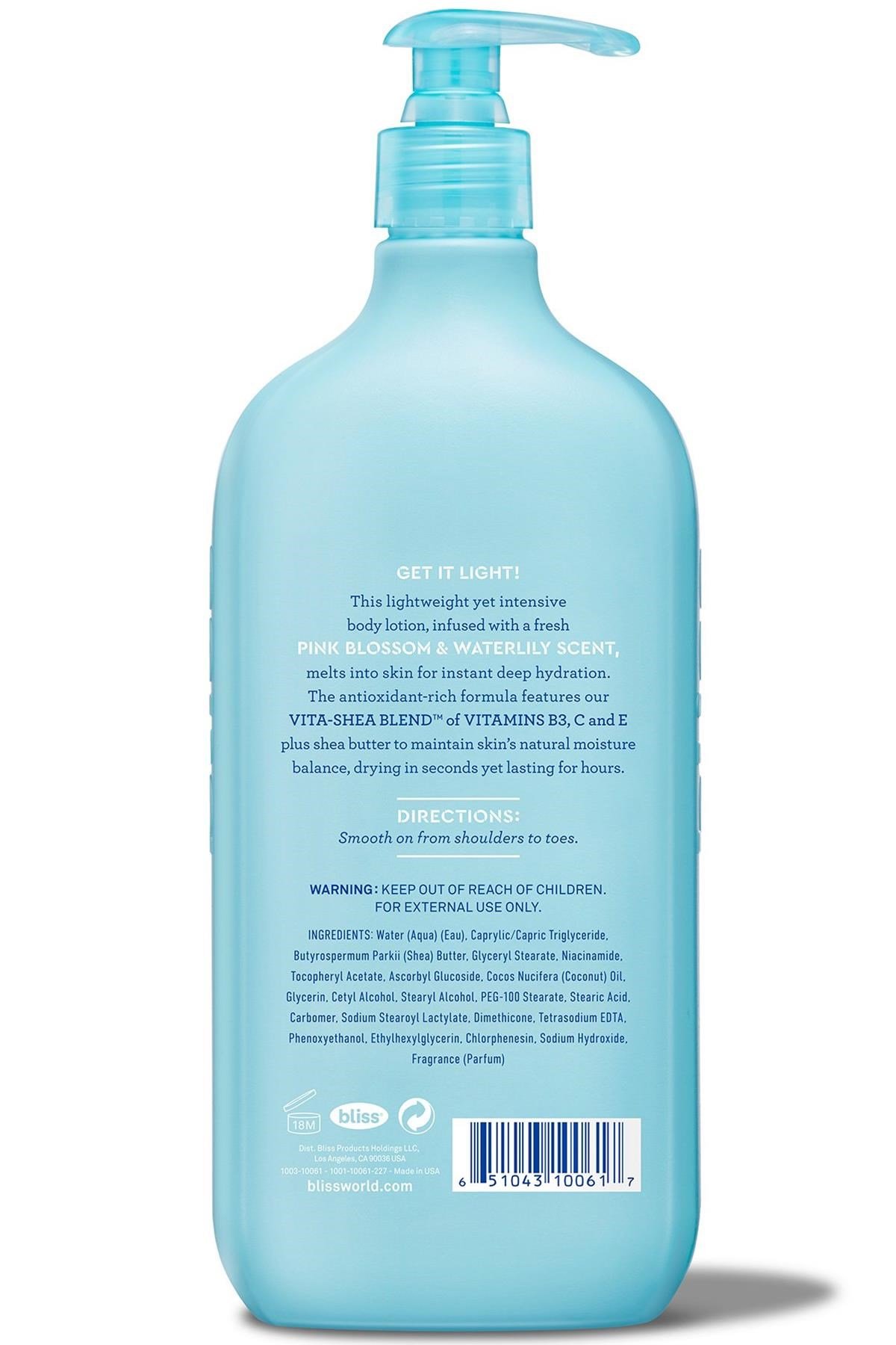 Bliss Pembe Çiçek ve Nilüfer Vücut Losyonu 470ML