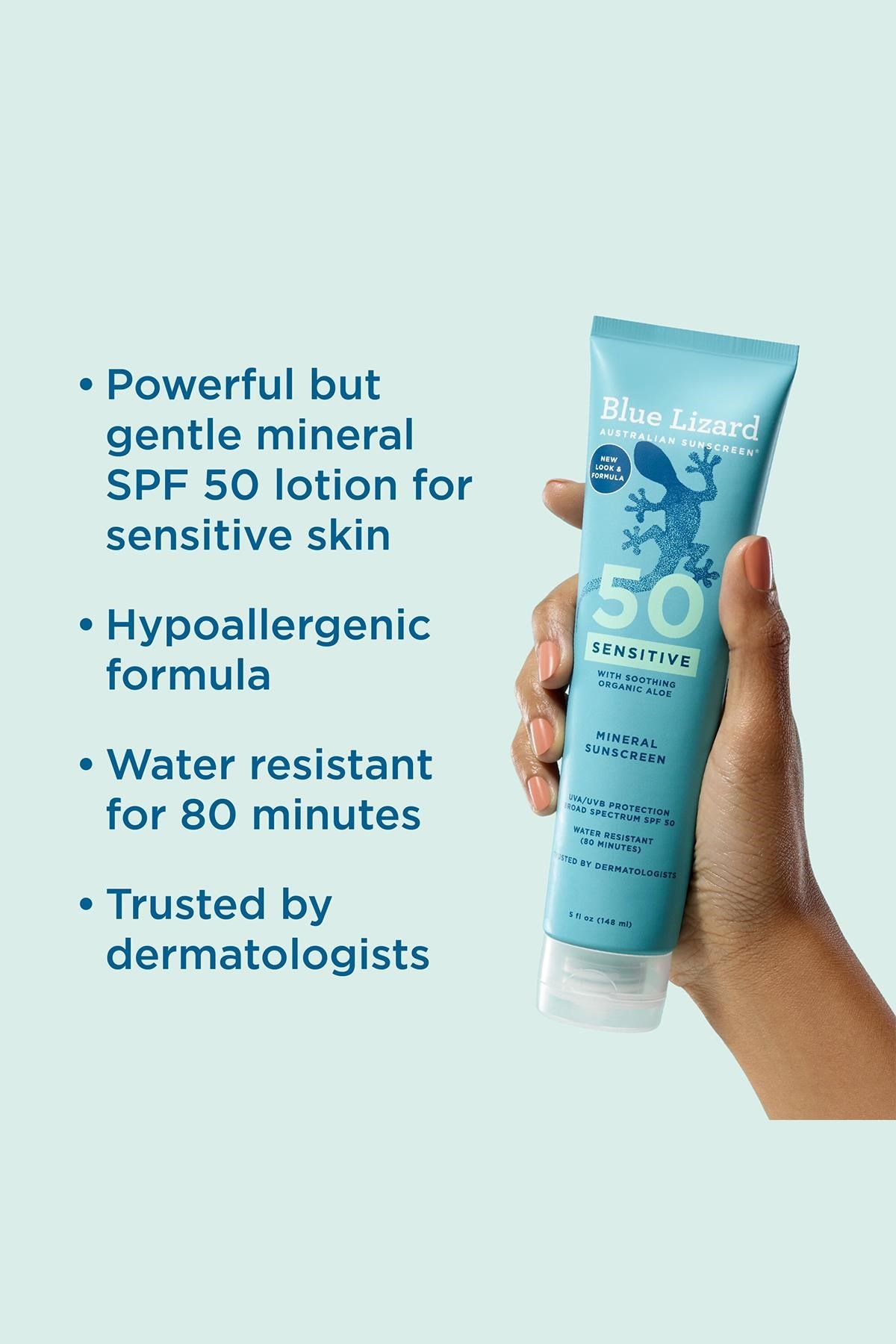 Blue Lizard Sensitive SPF50 Hassas Ciltler İçin Mineral Güneş Kremi 148ML