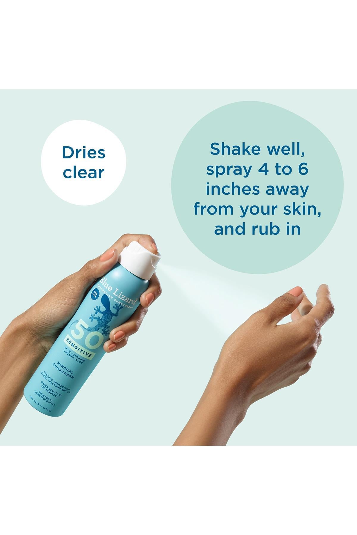 Blue Lizard Sensitive SPF50 Hassas Ciltler İçin Mineral Güneş Spreyi 142GR