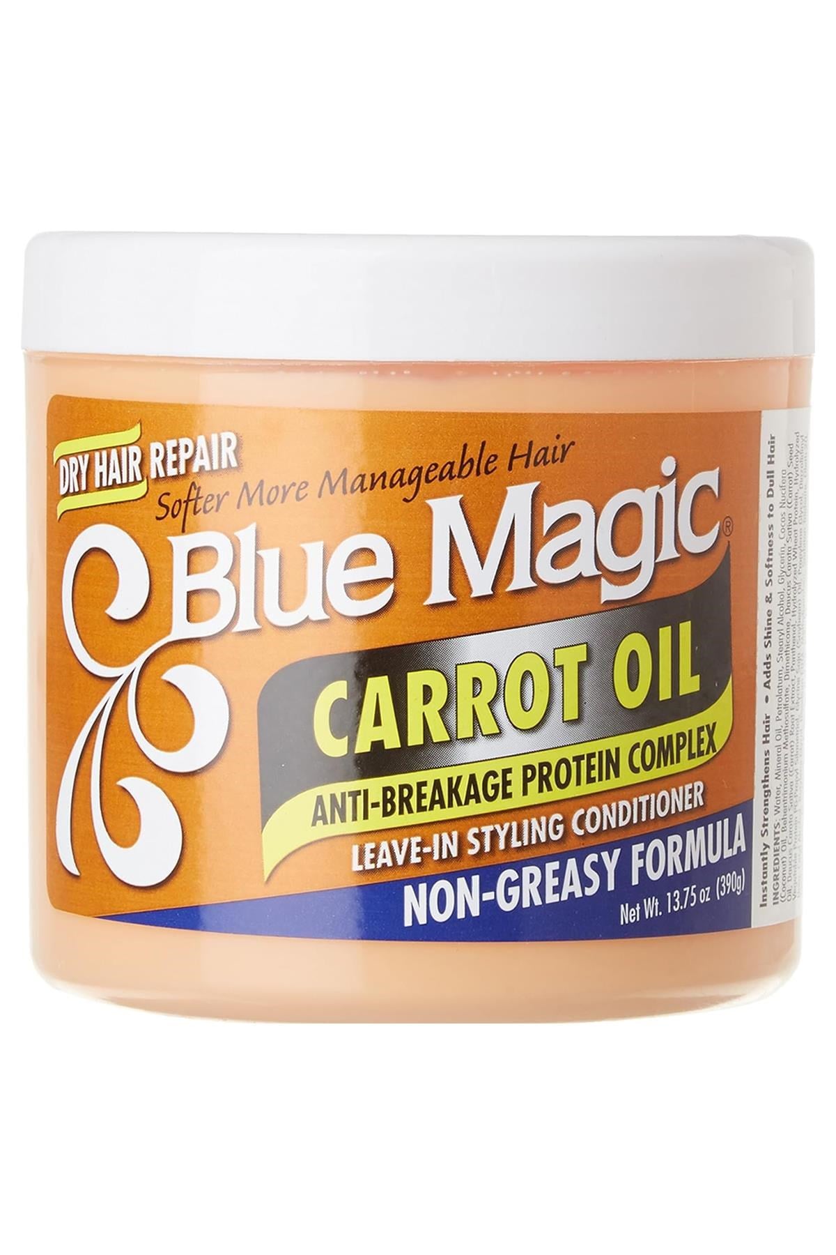 Blue Magic Carrot Oil Kırılma Karşıtı Durulanmayan Şekillendirici Saç Kremi 390GR