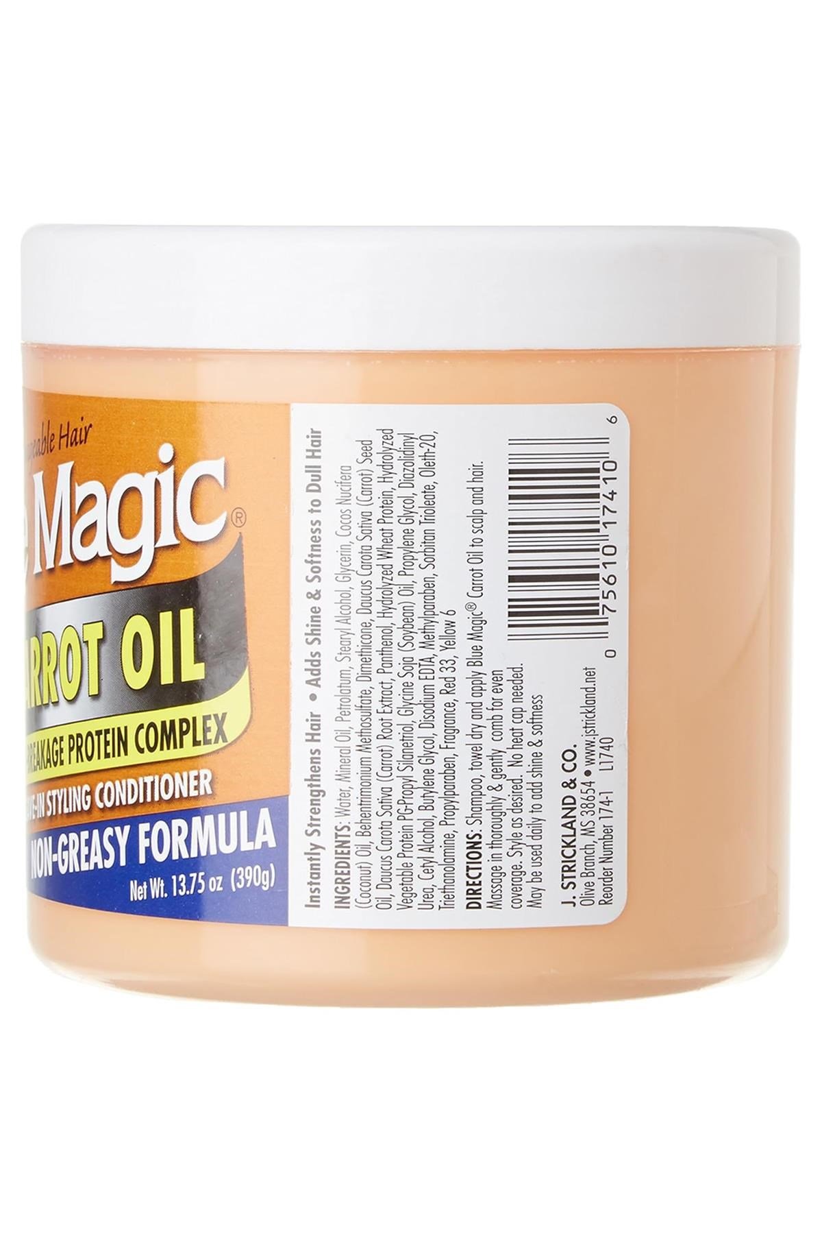 Blue Magic Carrot Oil Kırılma Karşıtı Durulanmayan Şekillendirici Saç Kremi 390GR