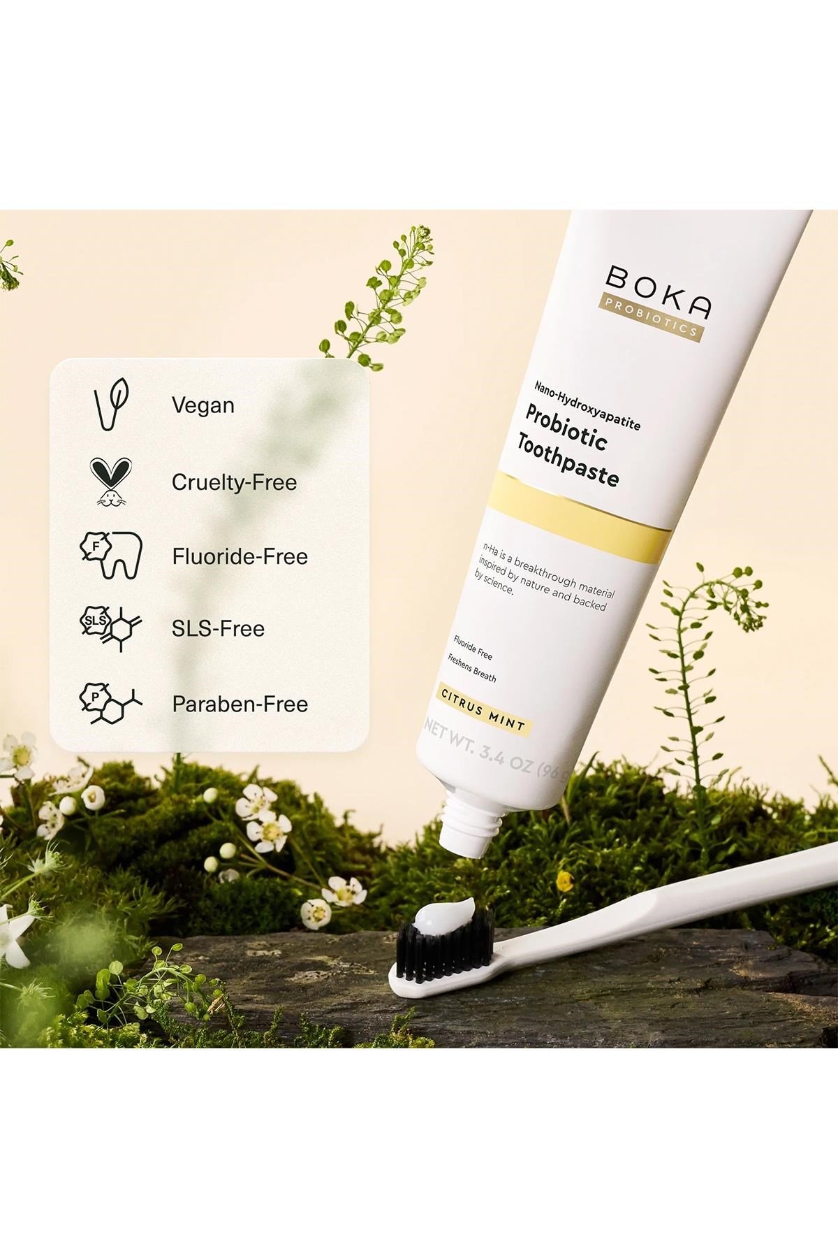 Boka Citrus Mint n-Ha Florürsüz Diş Macunu 96GR