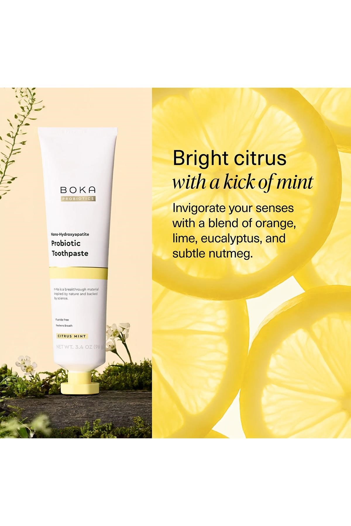 Boka Citrus Mint n-Ha Florürsüz Diş Macunu 96GR