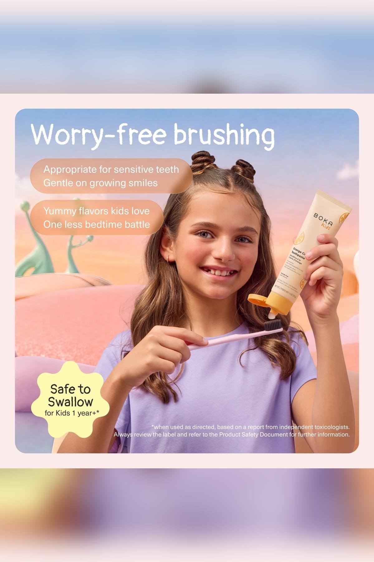 Boka Kids Orange Cream Nano-Hydroxyapatite Çocuk Diş Macunu 96GR