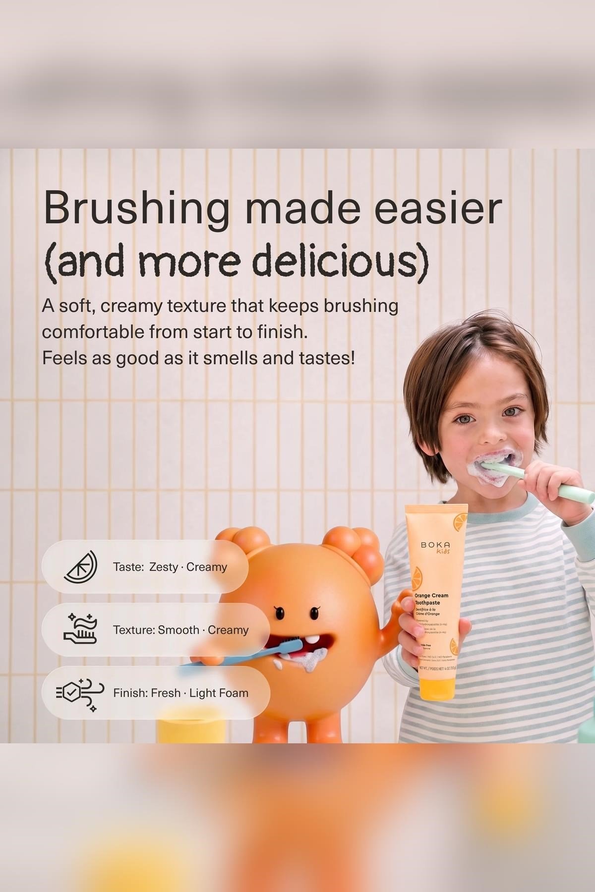 Boka Kids Orange Cream Nano-Hydroxyapatite Çocuk Diş Macunu 96GR