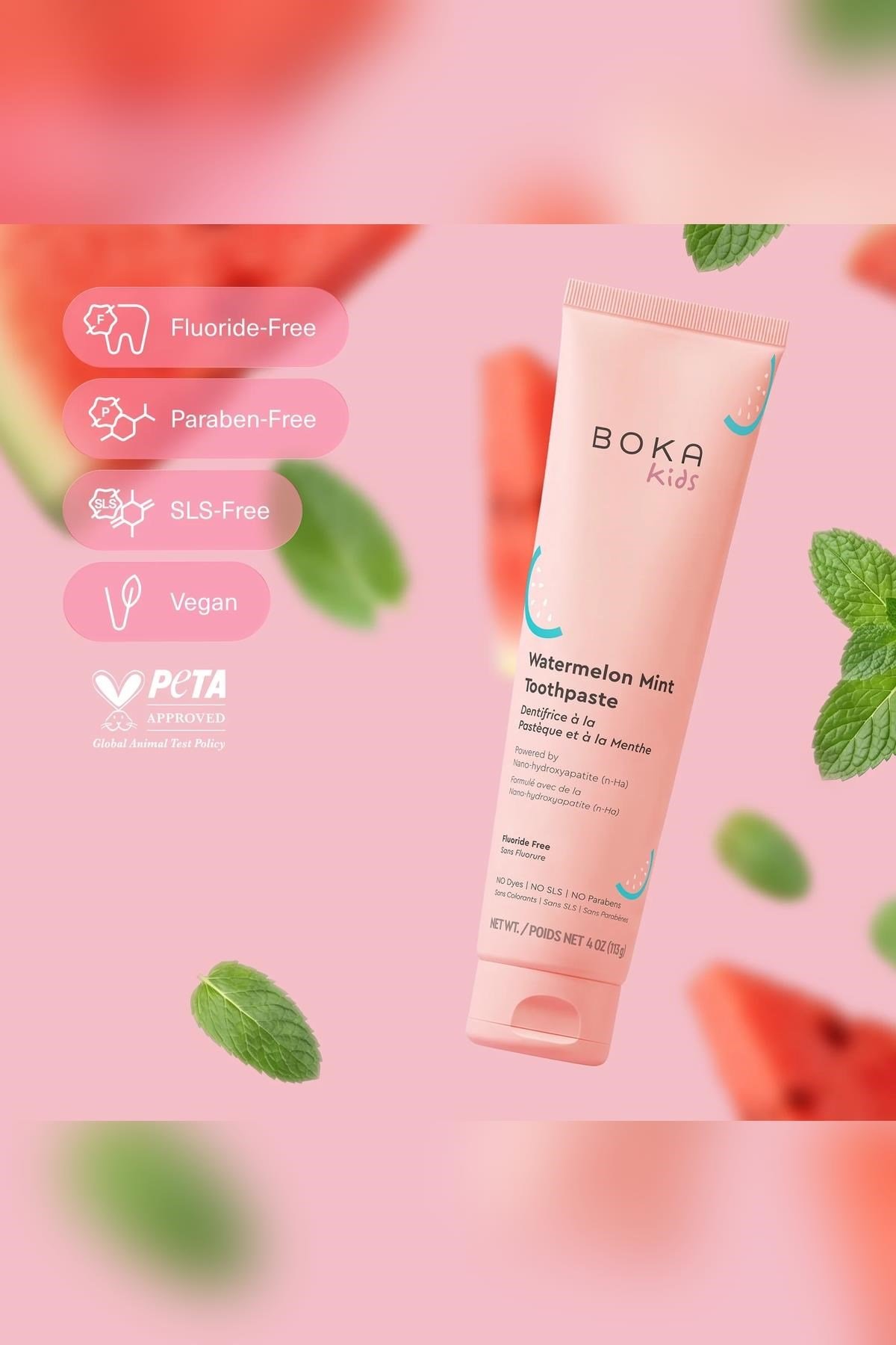 Boka Kids Watermelon Mint Nano-Hydroxyapatite Çocuk Diş Macunu 96GR