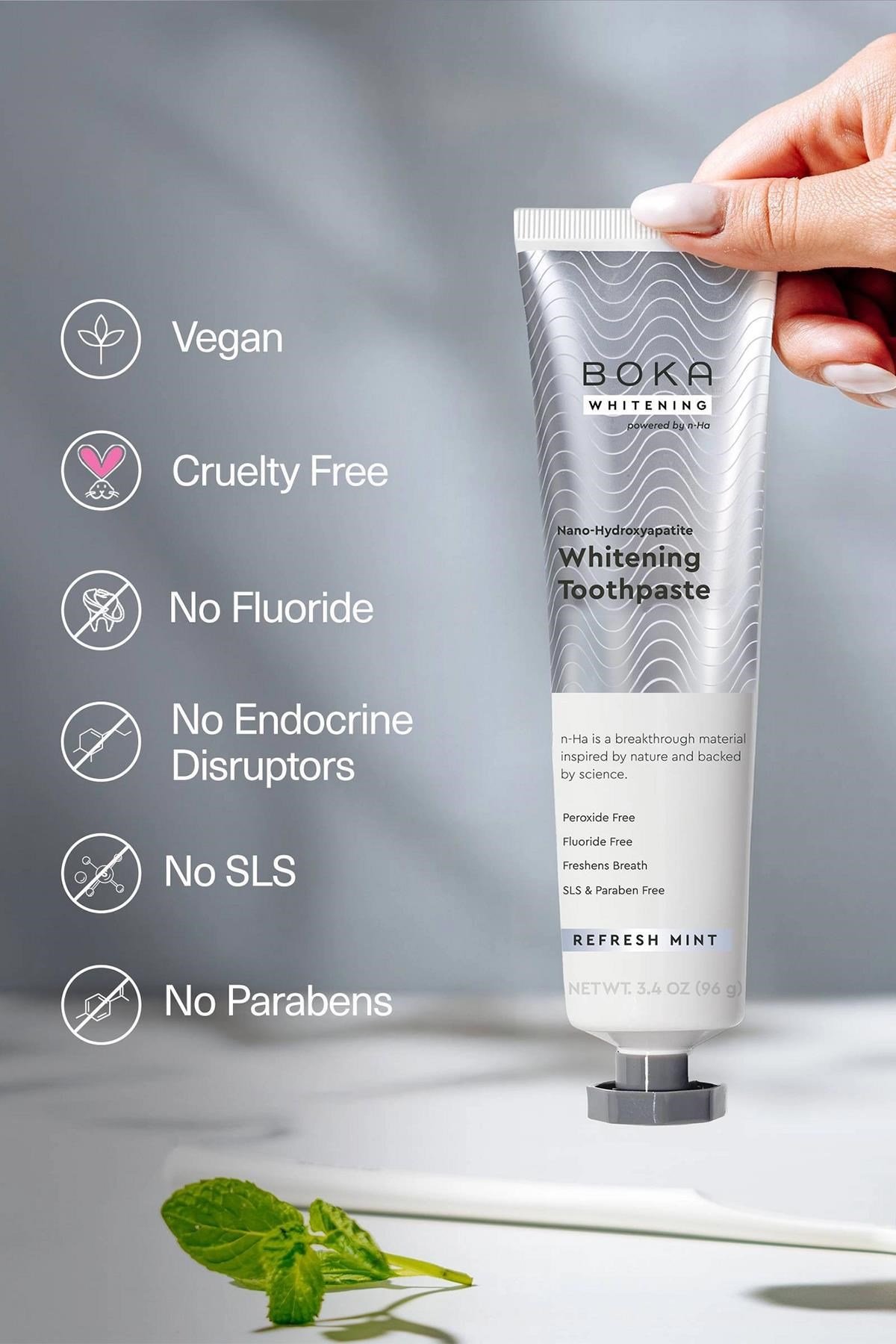 Boka Refresh Mint Whitening n-Ha Diş Macunu 96GR