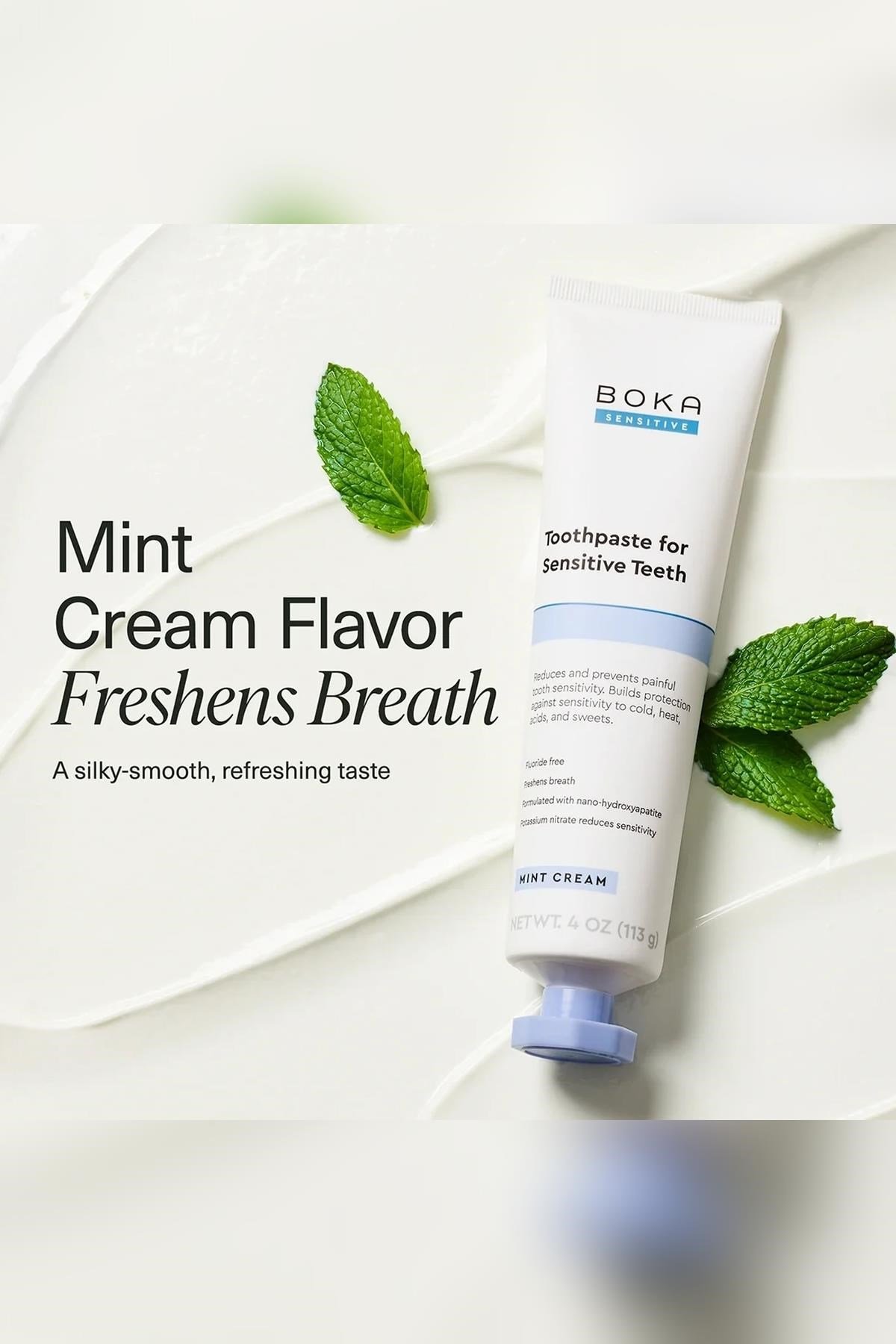 Boka Sensitive Mint Cream Nano-Hydroxyapatite Diş Macunu 96GR