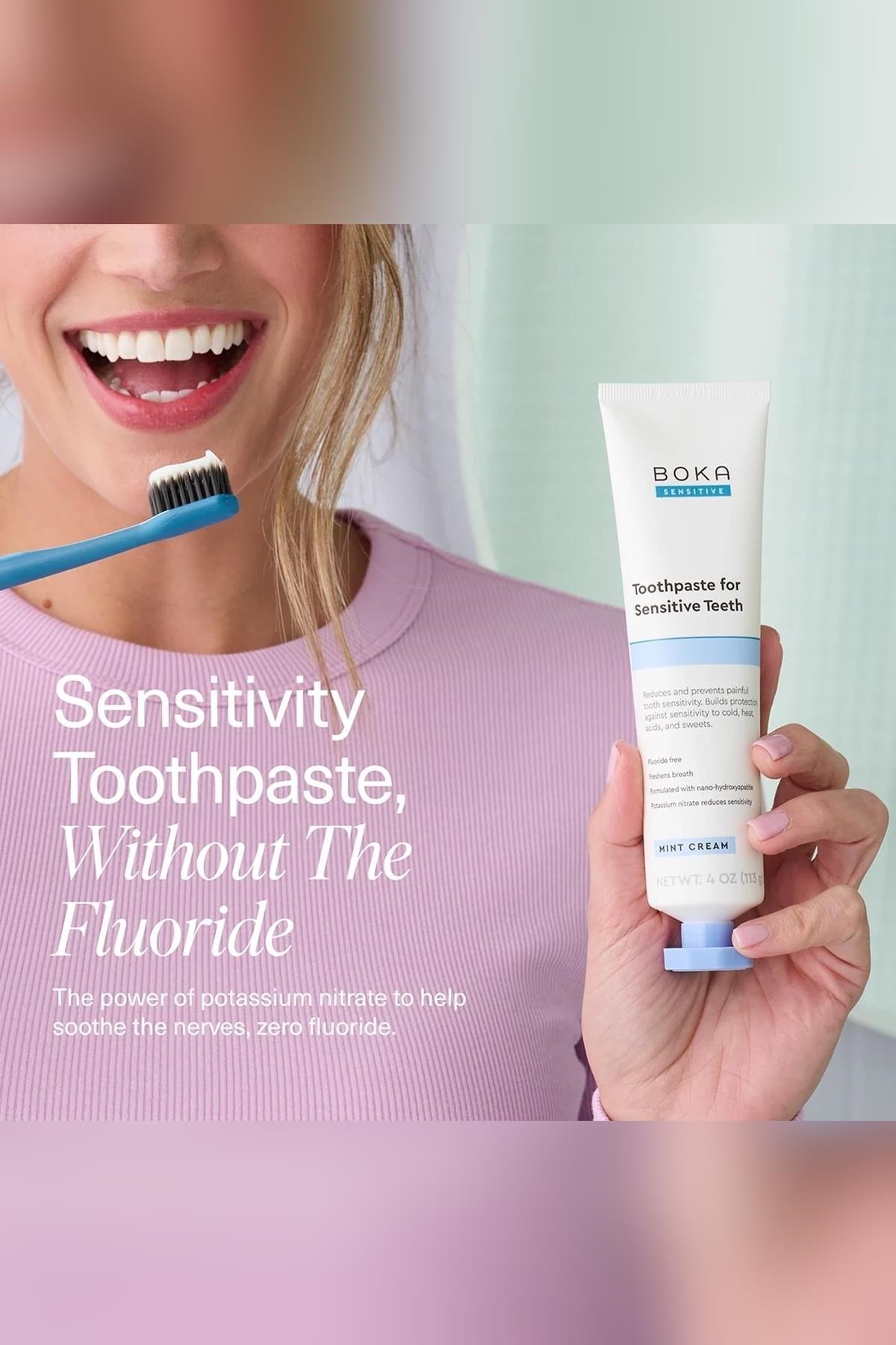Boka Sensitive Mint Cream Nano-Hydroxyapatite Diş Macunu 96GR