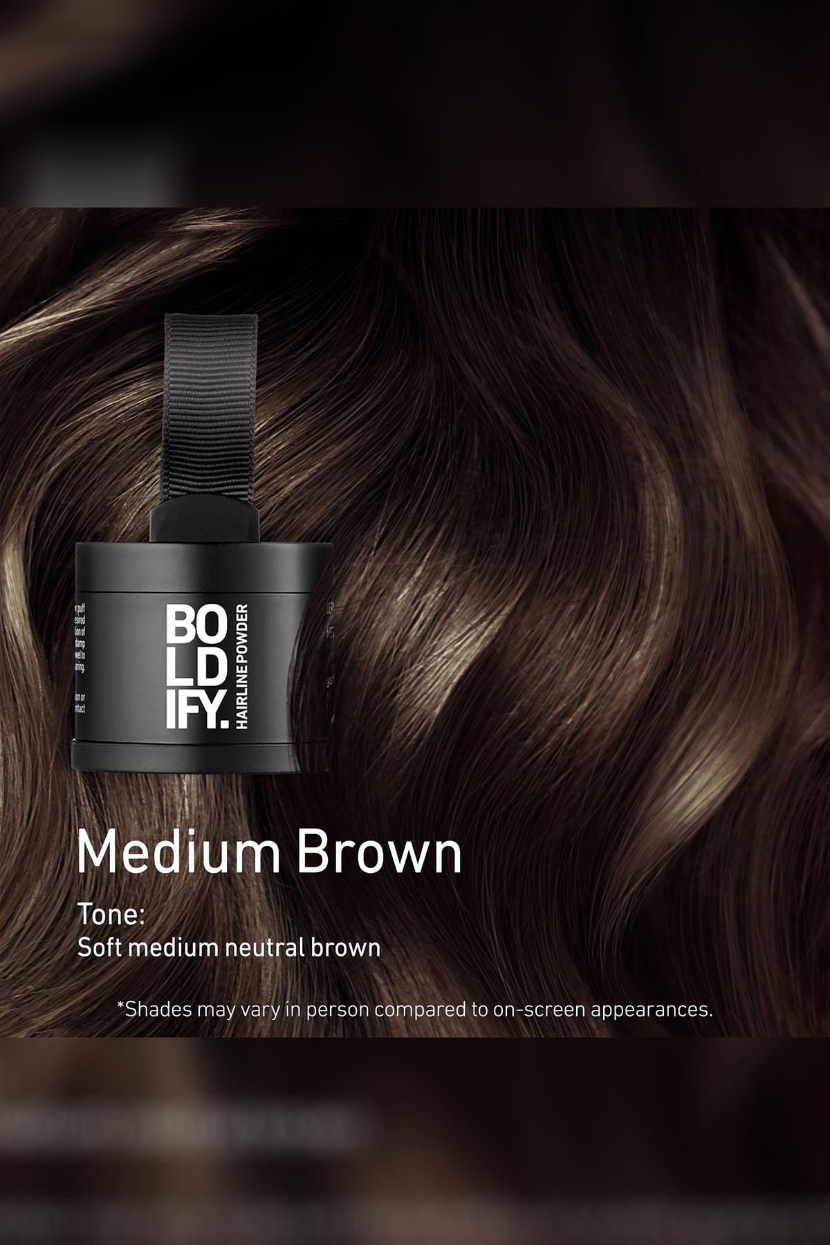 Boldify Hairline Powder Dip Kapatıcı Saç Pudrası Orta Kahve 4GR