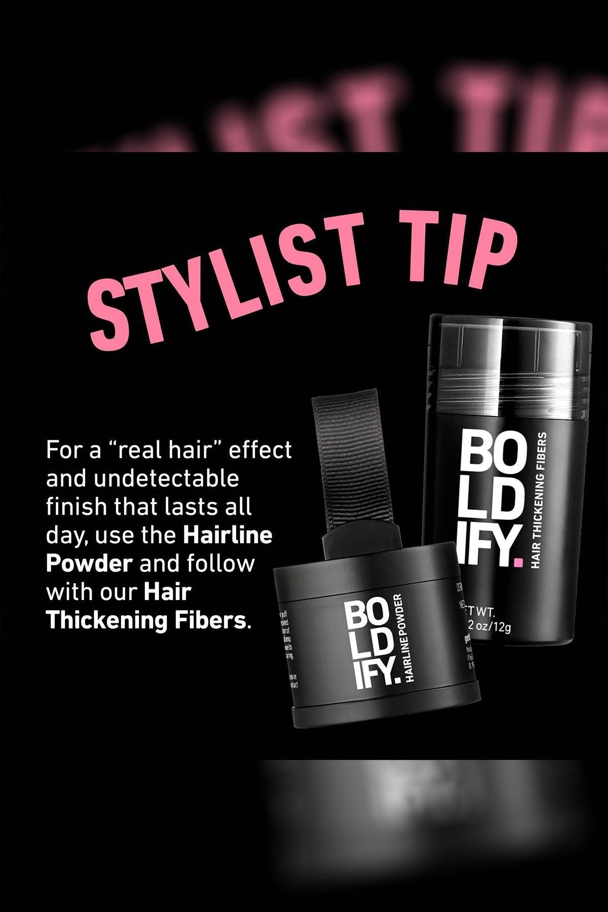 Boldify Hairline Powder Dip Kapatıcı Saç Pudrası Siyah 4GR