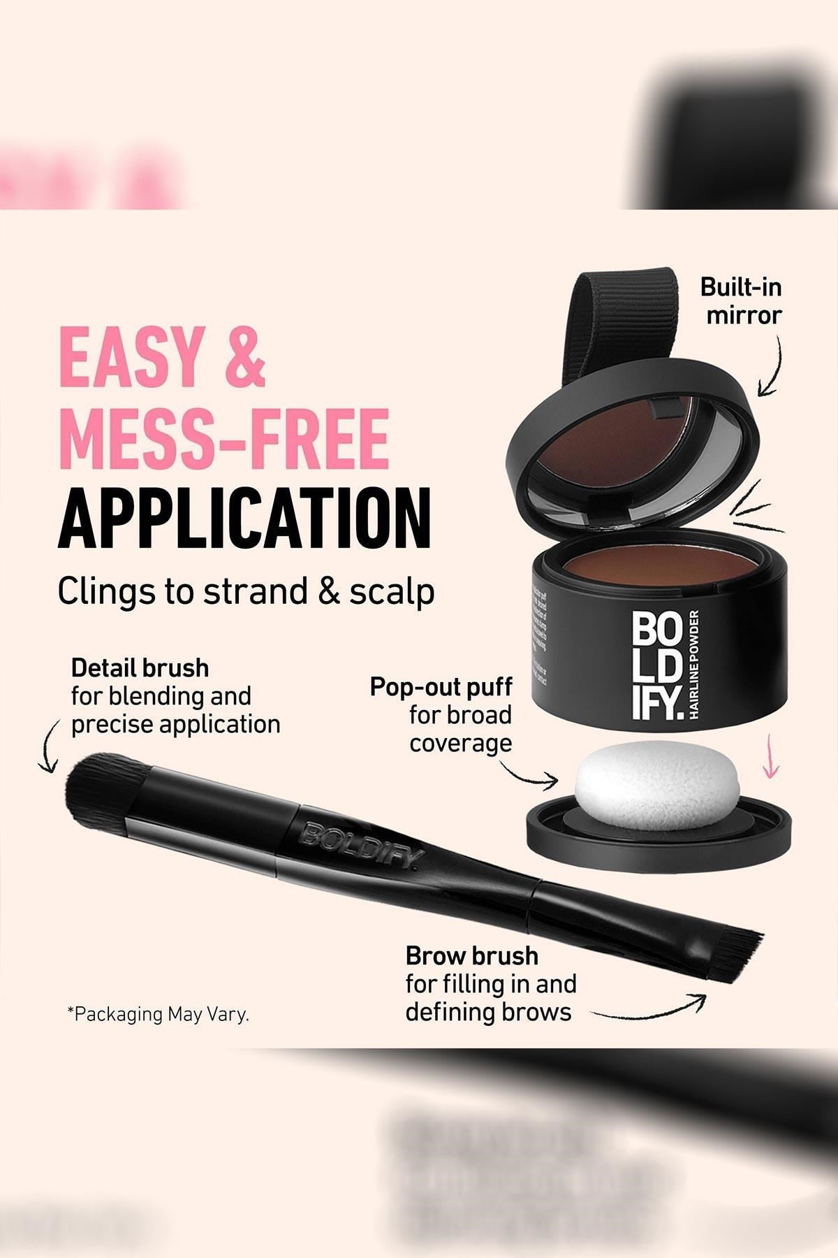 Boldify Hairline Powder Dip Kapatıcı Saç Pudrası Orta Kahve 4GR