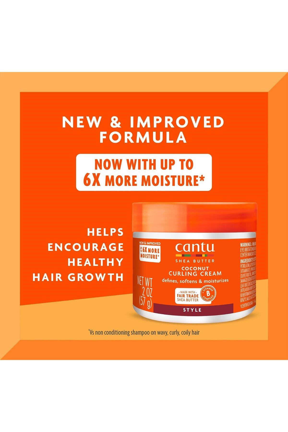 Cantu Coconut Bukle Belirginleştirici Durulanmayan Saç Kremi 57GR
