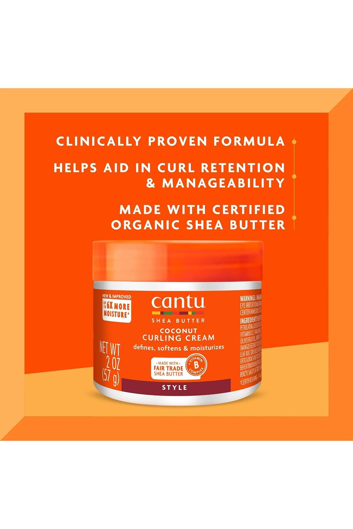 Cantu Coconut Bukle Belirginleştirici Durulanmayan Saç Kremi 57GR