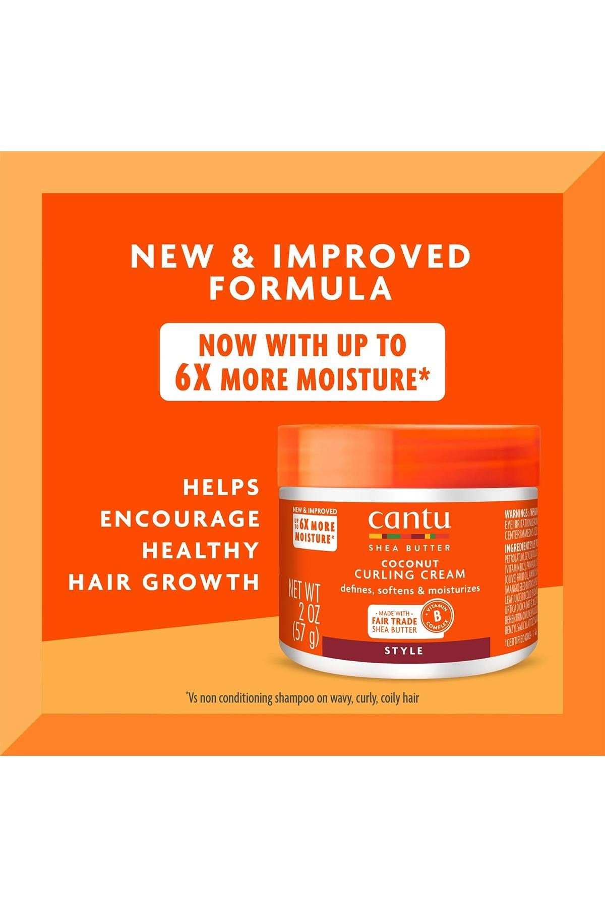 Cantu Coconut Bukle Belirginleştirici Durulanmayan Saç Kremi 57GR