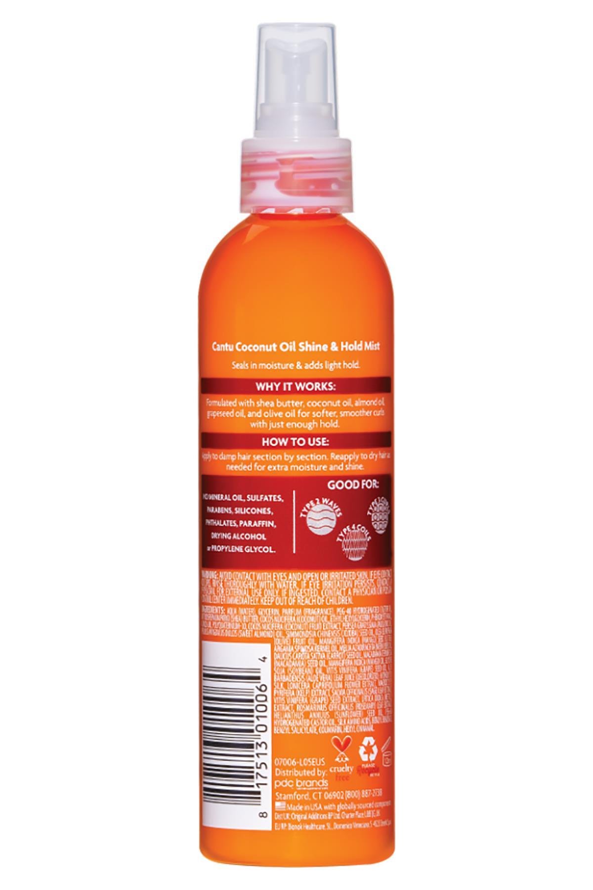 Cantu Shea Butter Coconut Oil Parlaklık ve Şekillendirme Saç Spreyi 236ML