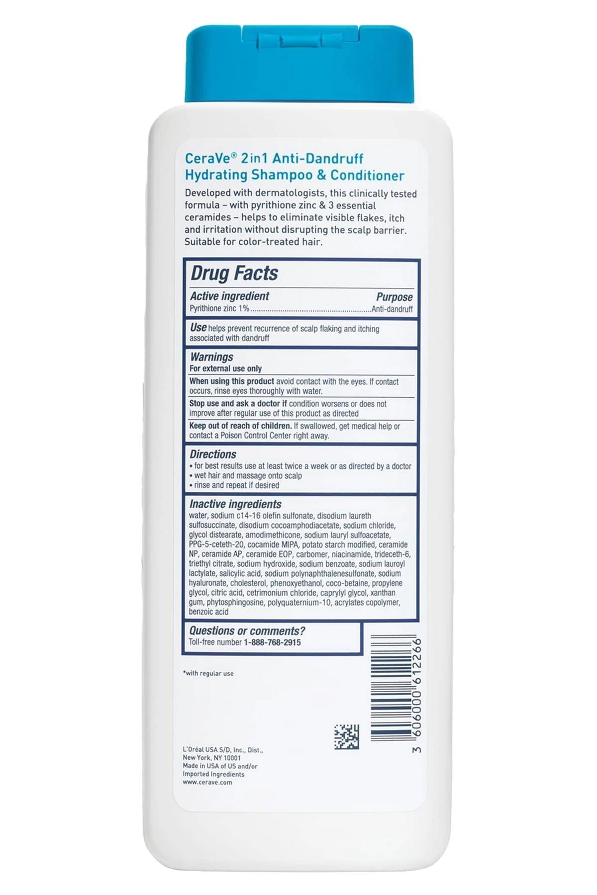 CeraVe 2si 1 Arada Kepeğe Karşı Nemlendirici Şampuan + Saç Kremi 355ML