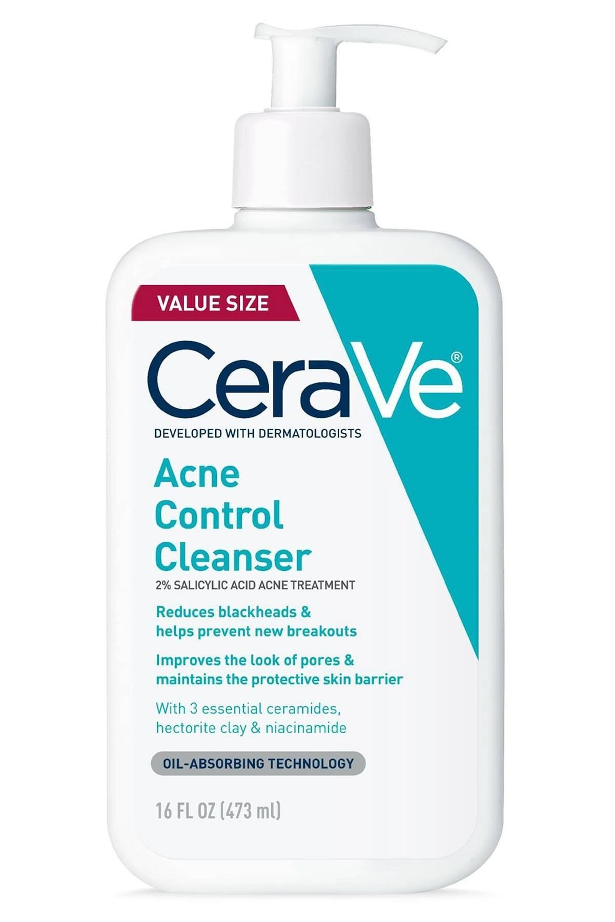 CeraVe Akne Kontrolü Temizleyici 473ML