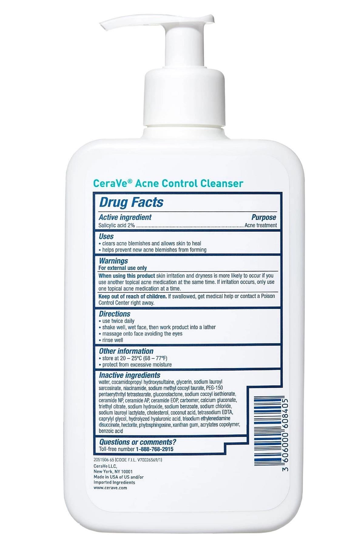 CeraVe Akne Kontrolü Temizleyici 473ML