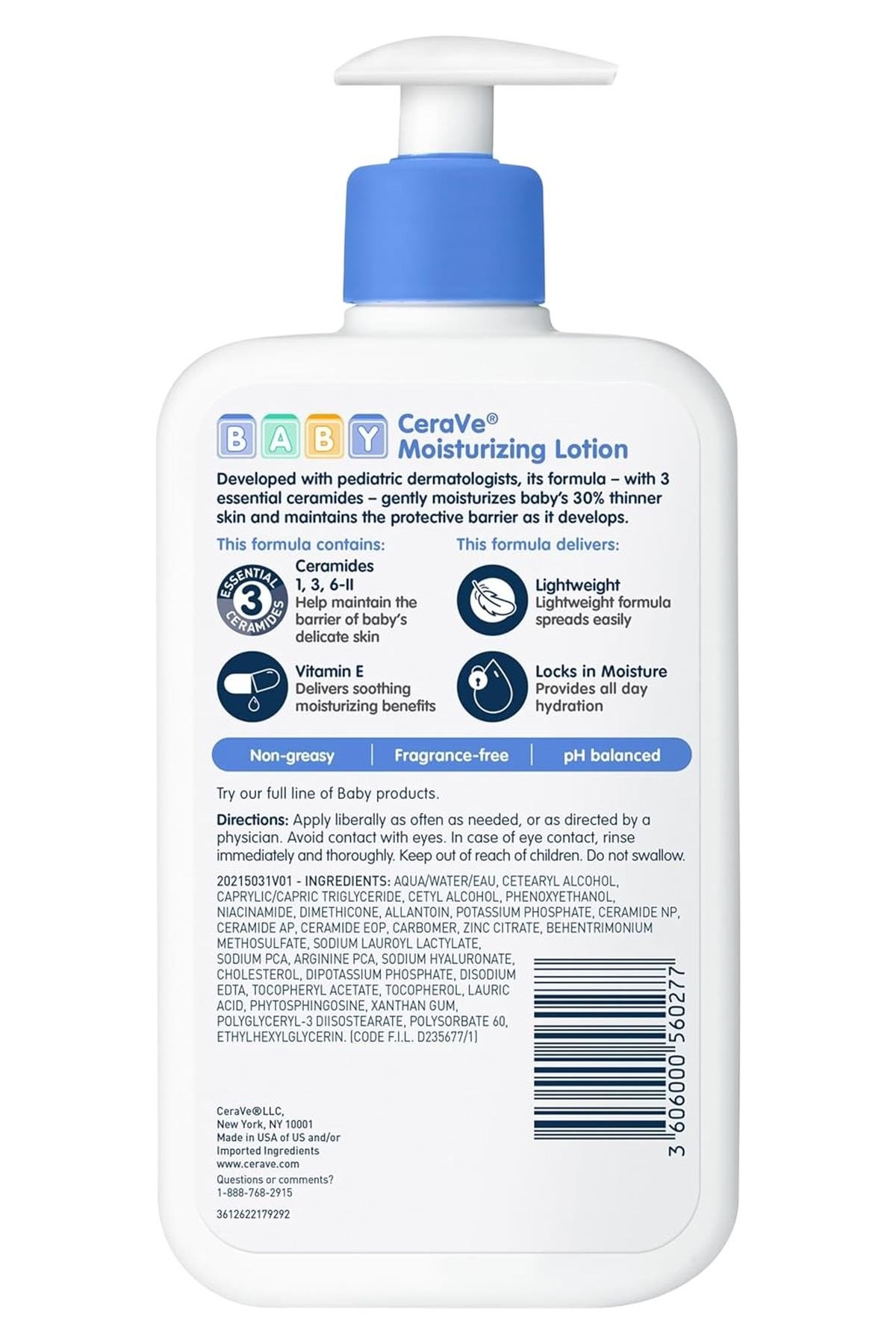 CeraVe Baby Nemlendirici Bebek Losyonu 473ML