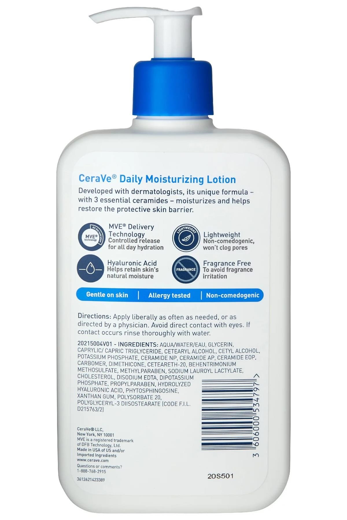 CeraVe Günlük Nemlendirici Yüz ve Vücut Losyonu 473ML
