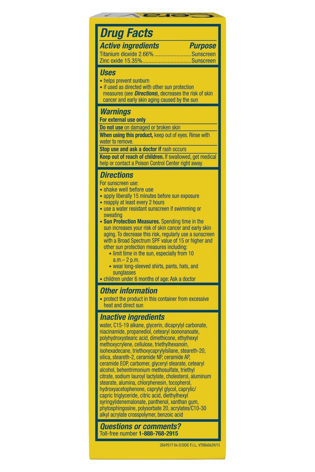 CeraVe Invisible Mineral SPF50 Yüz Güneş Kremi 48ML