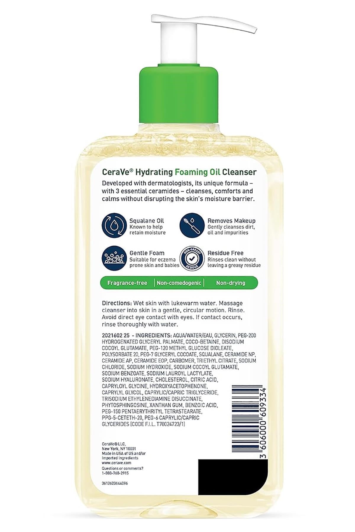 CeraVe Nemlendirici Köpüren Cilt Temizleyici Yağ 237ML