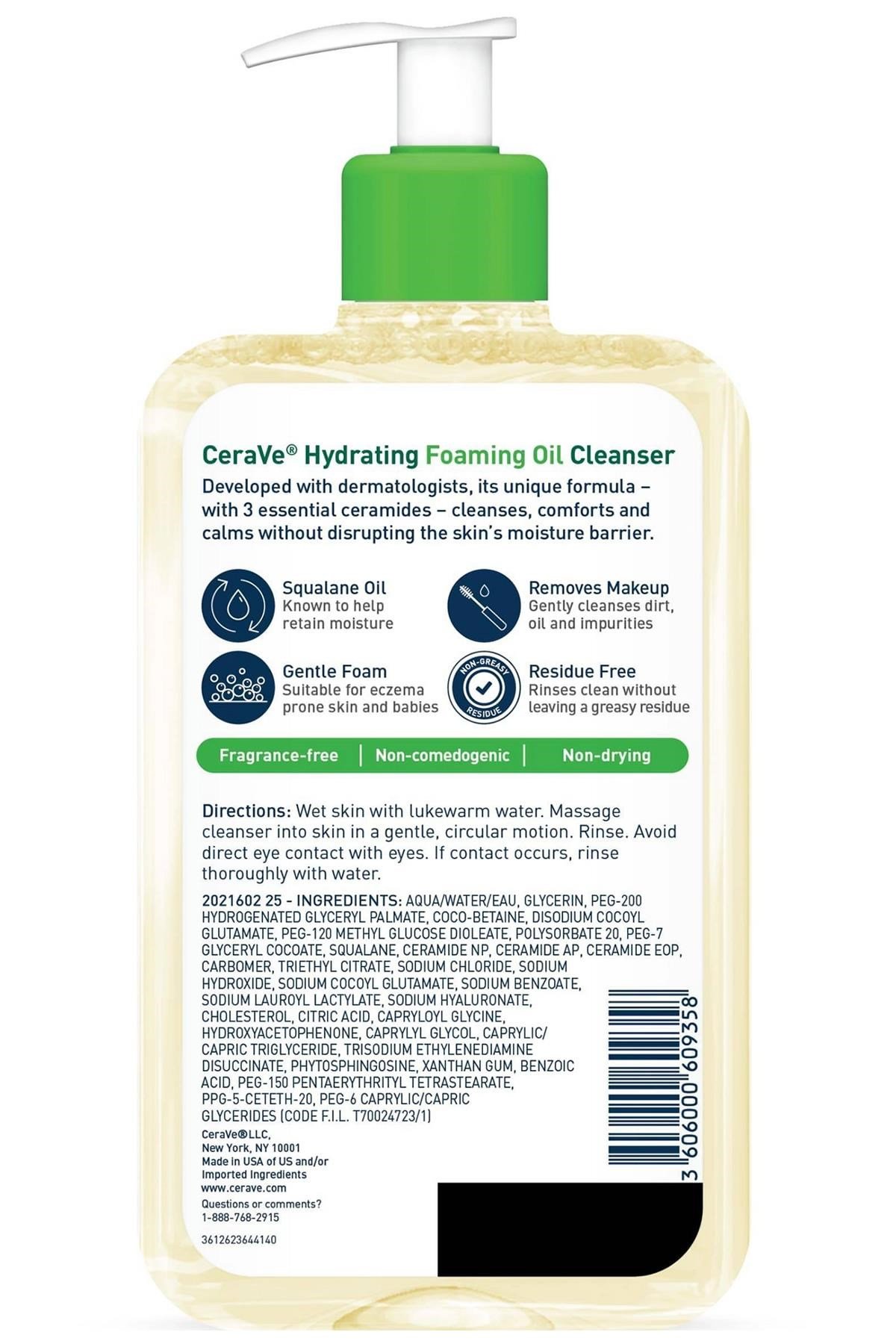 CeraVe Nemlendirici Köpüren Cilt Temizleyici Yağ 473ML