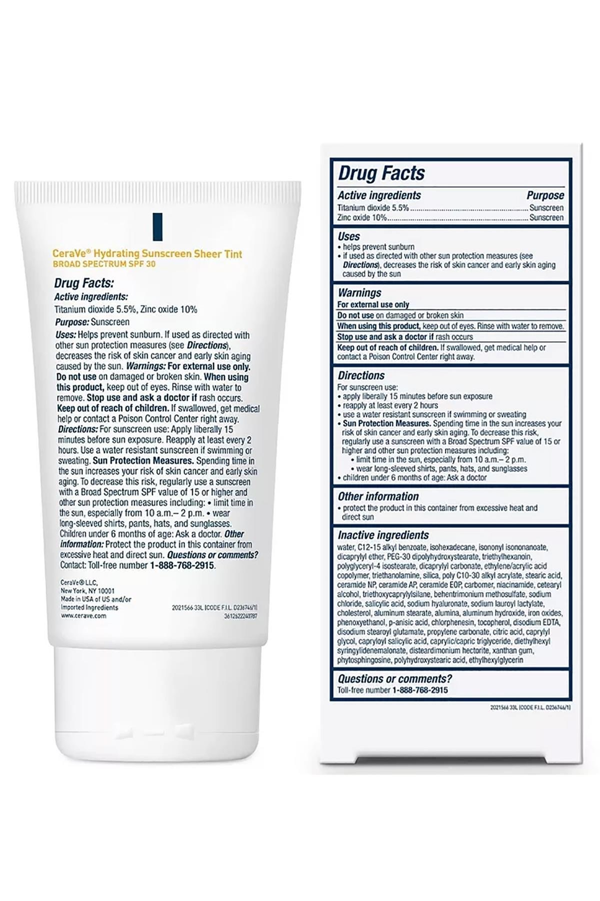 CeraVe Nemlendirici Mineral SPF30 Sheer Tint Yüz Güneş Kremi 50ML