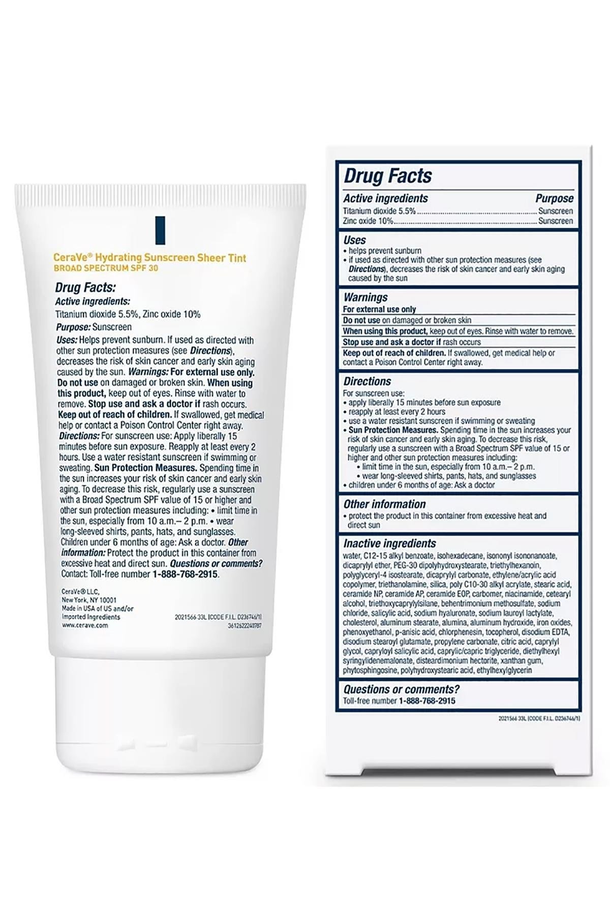 CeraVe Nemlendirici Mineral SPF30 Sheer Tint Yüz Güneş Kremi 50ML