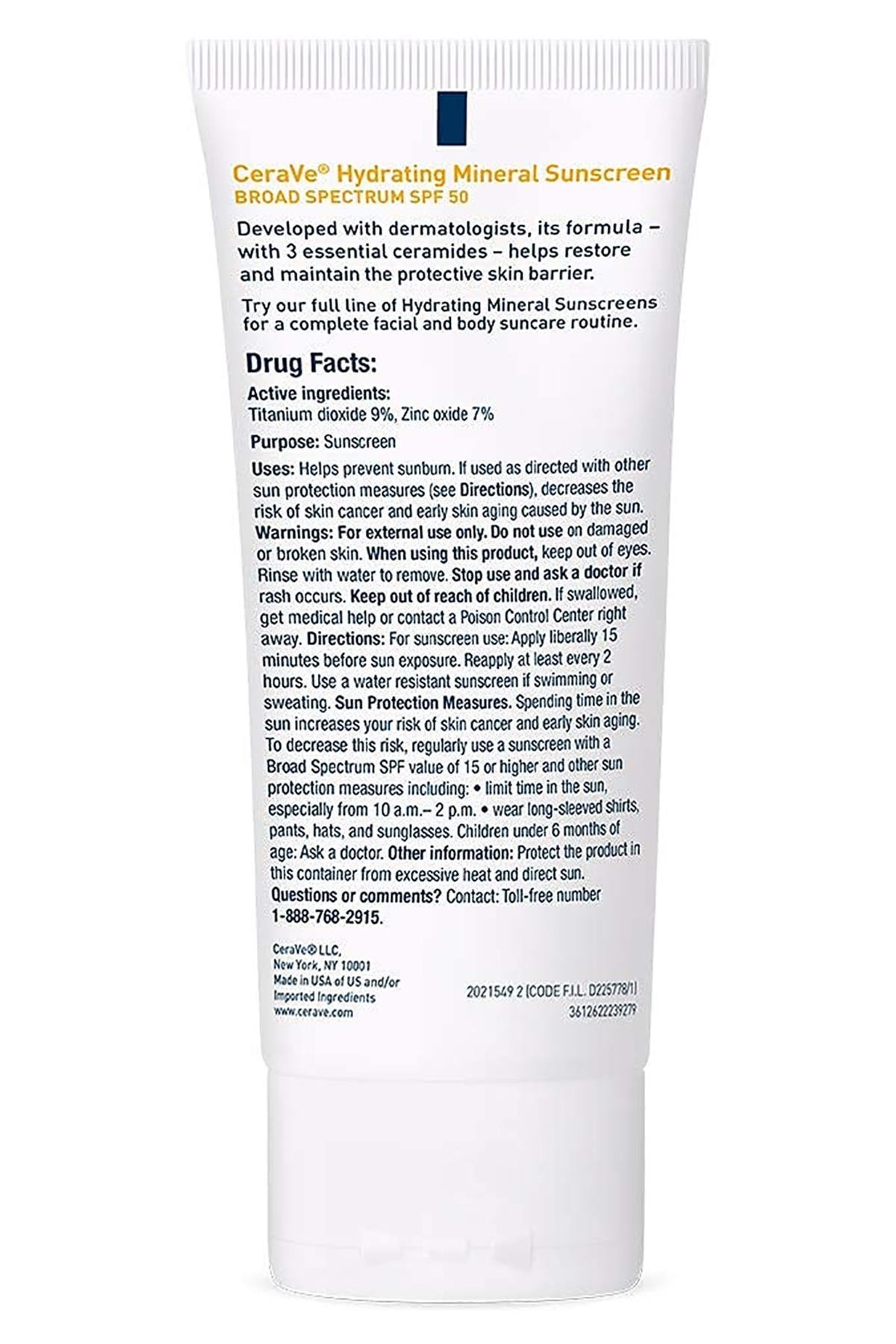CeraVe Nemlendirici Mineral SPF50 Yüz Güneş Koruyucu Losyon 75ML