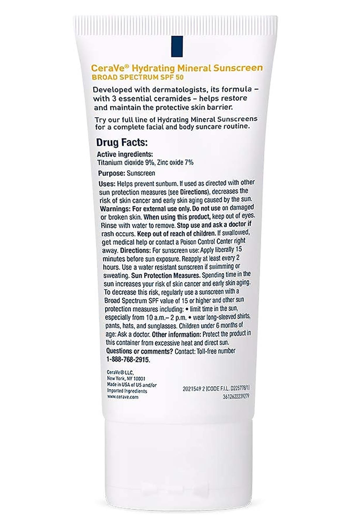 CeraVe Nemlendirici Mineral SPF50 Yüz Güneş Koruyucu Losyon 75ML
