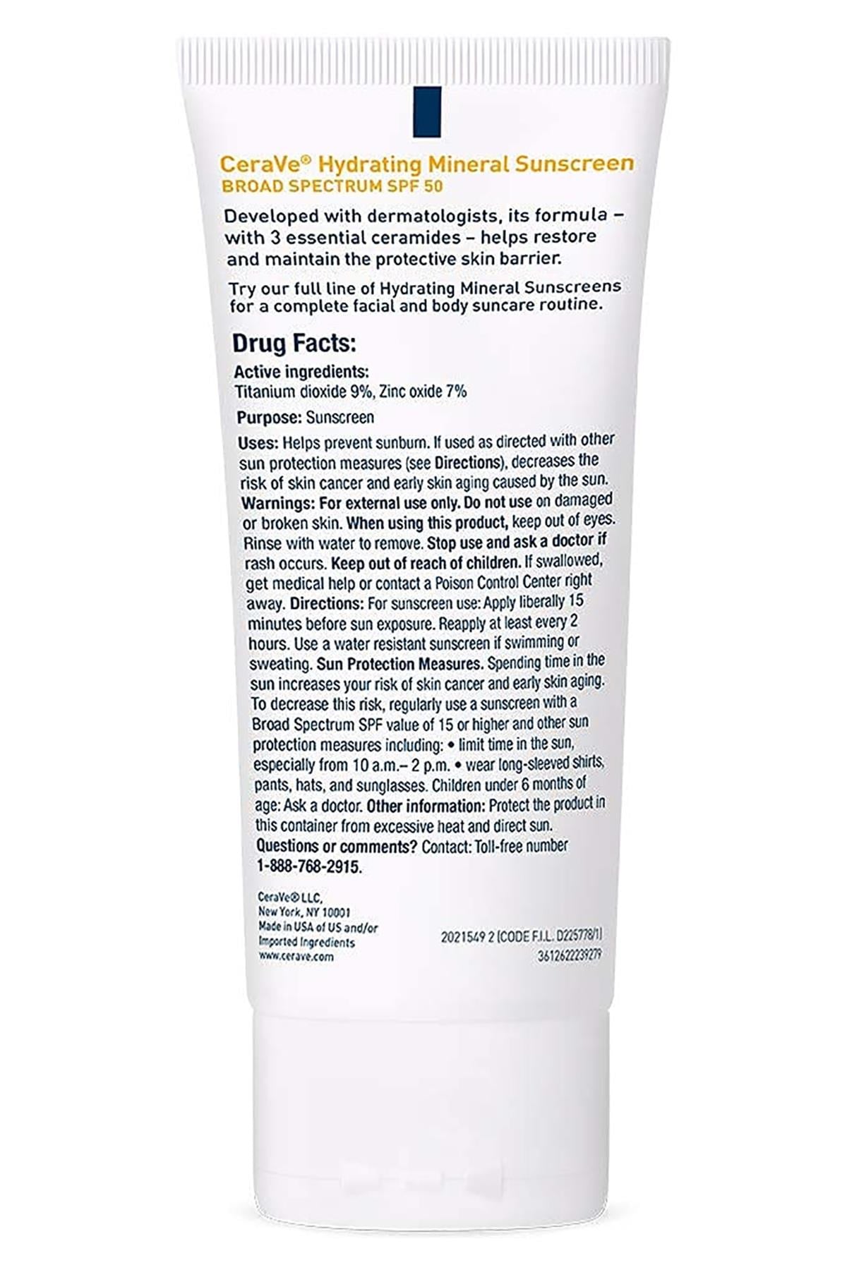 CeraVe Nemlendirici Mineral SPF50 Yüz Güneş Koruyucu Losyon 75ML