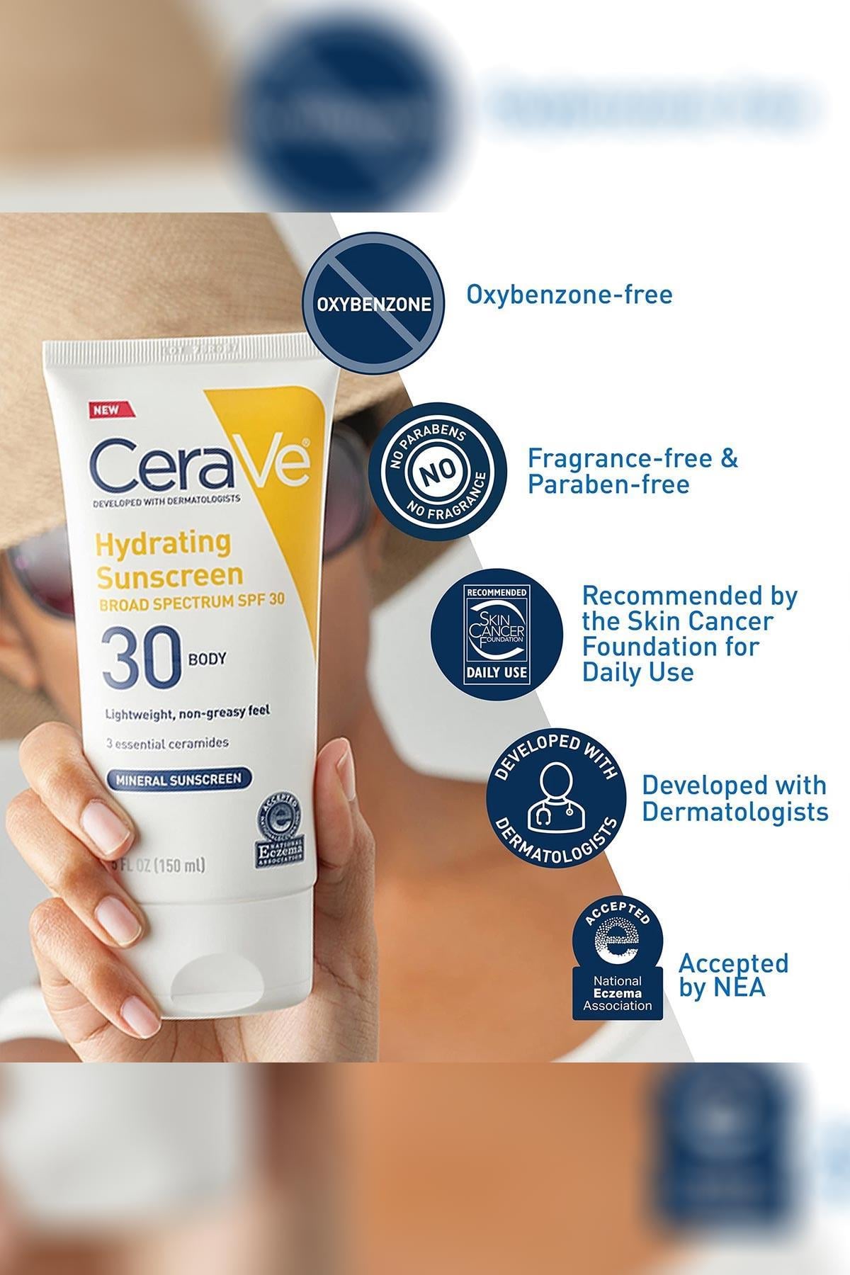 CeraVe SPF30 Nemlendirici Mineral Vücut Güneş Kremi 150ML