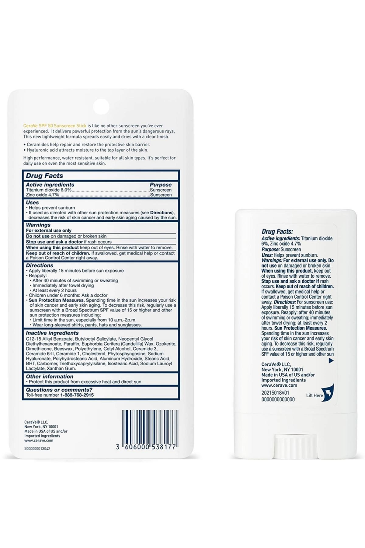 CeraVe SPF50 Güneş Koruyucu Stick 13.32GR