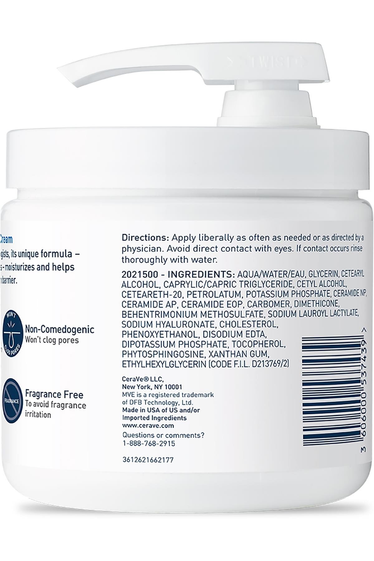 CeraVe Yüz ve Vücut İçin Nemlendirici Krem Pompalı 453GR
