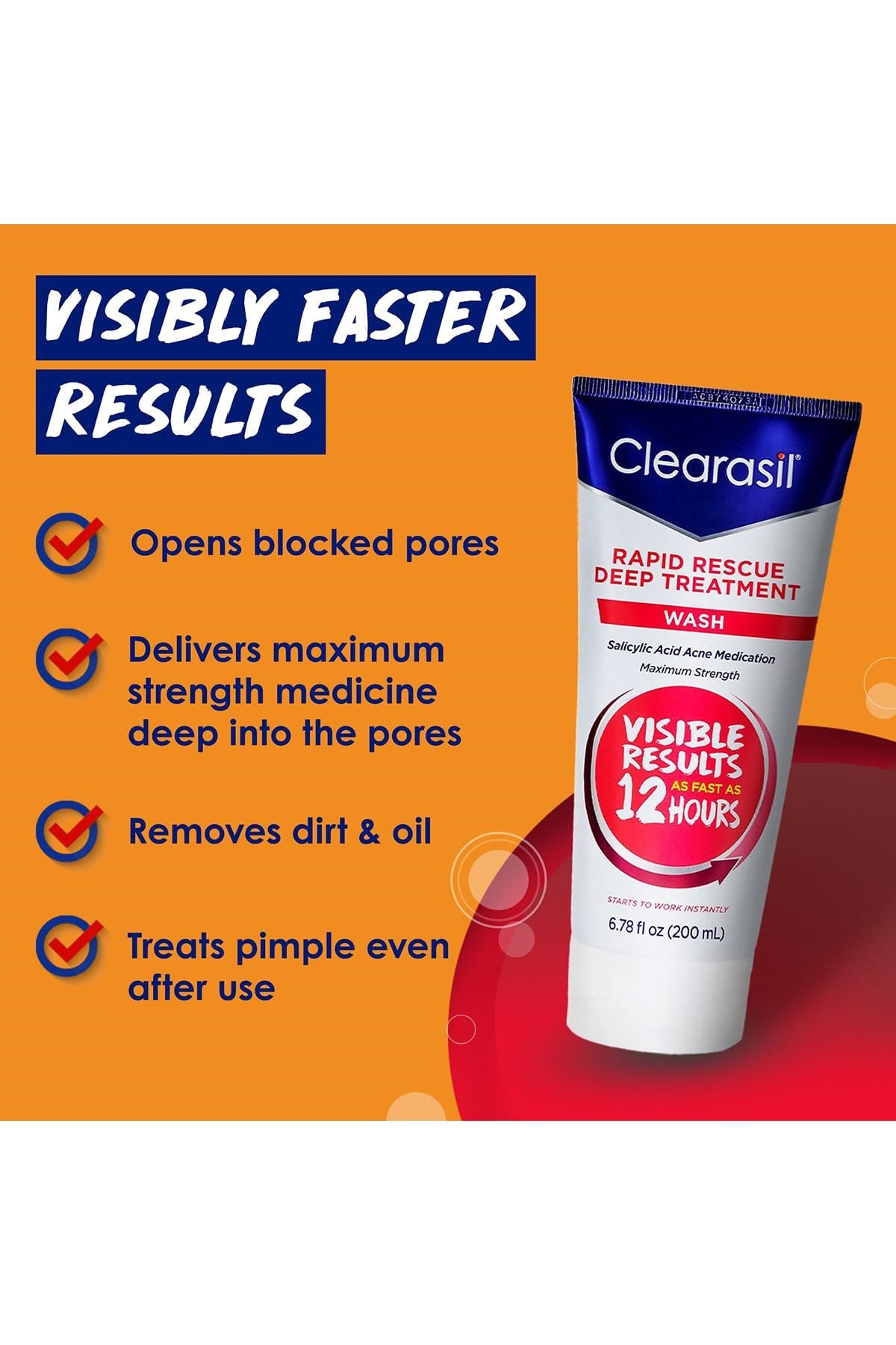 Clearasil Rapid Rescue Akne Karşıtı Yüz Temizleme Jeli 200ML