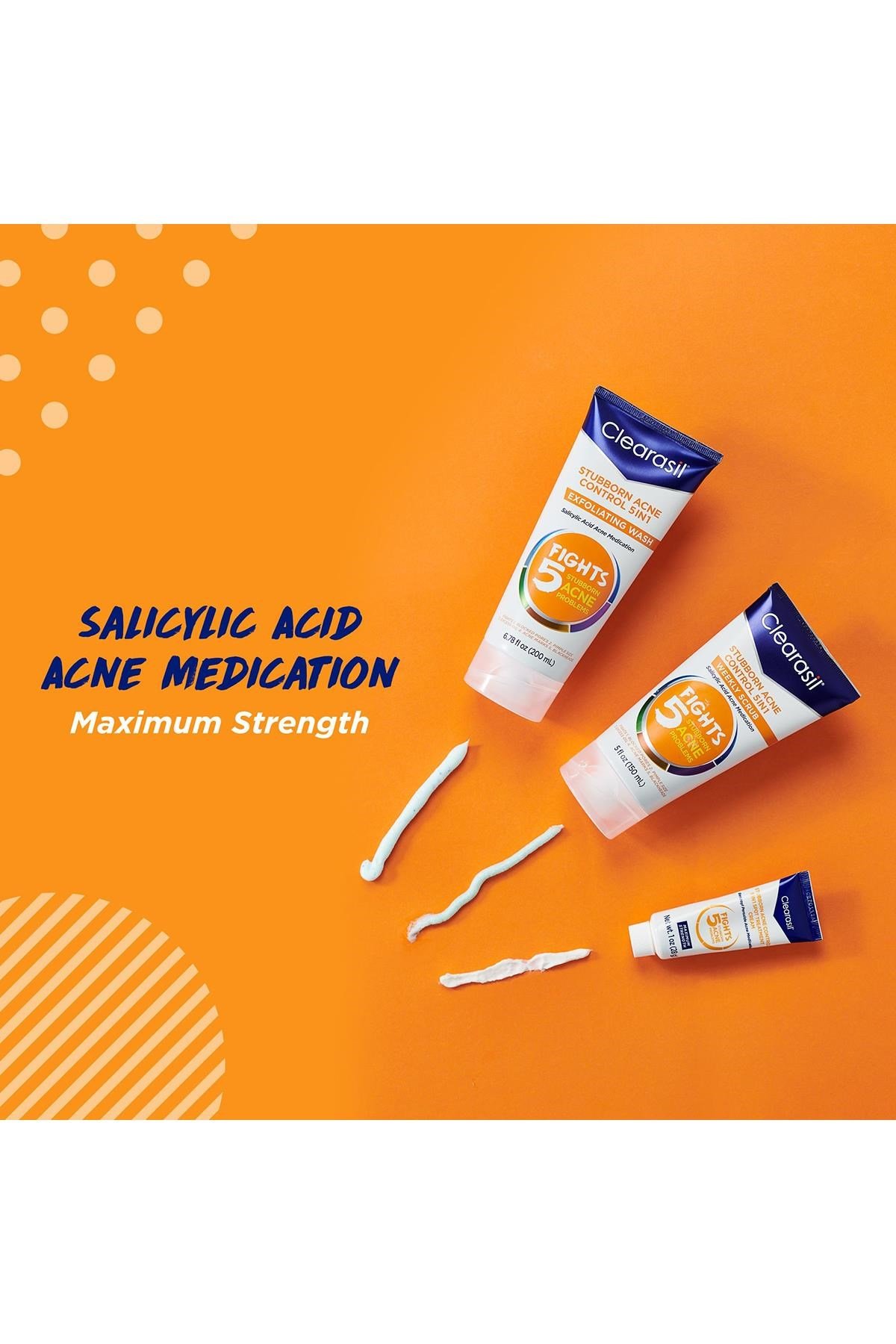 Clearasil Stubborn Akne Karşıtı 5’i 1 Arada Peeling Etkili Yüz Temizleme Jeli 200ML