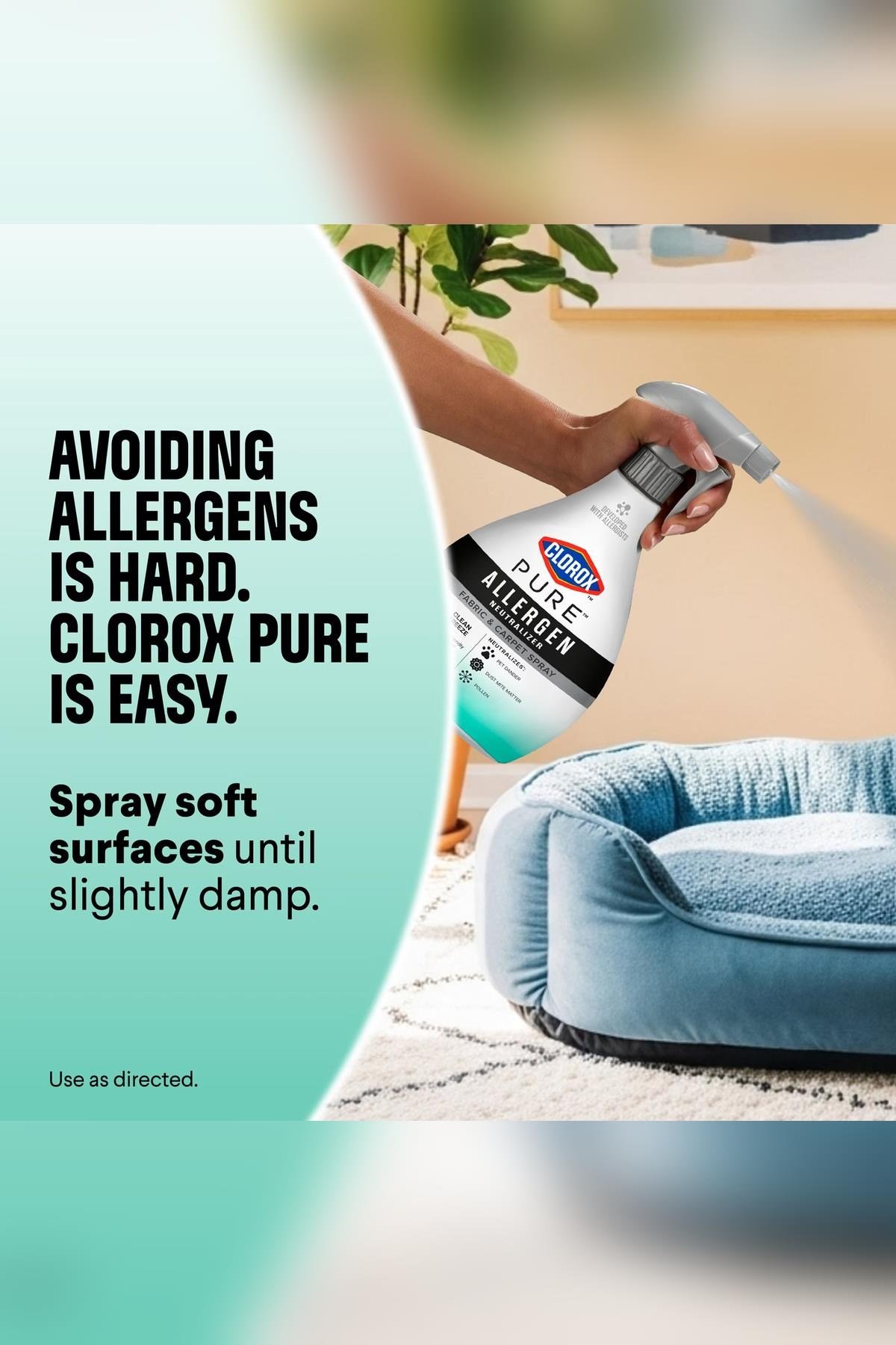 Clorox Pure Allergen Neutralizer Kumaş ve Halı Spreyi Clean Breeze 769ML