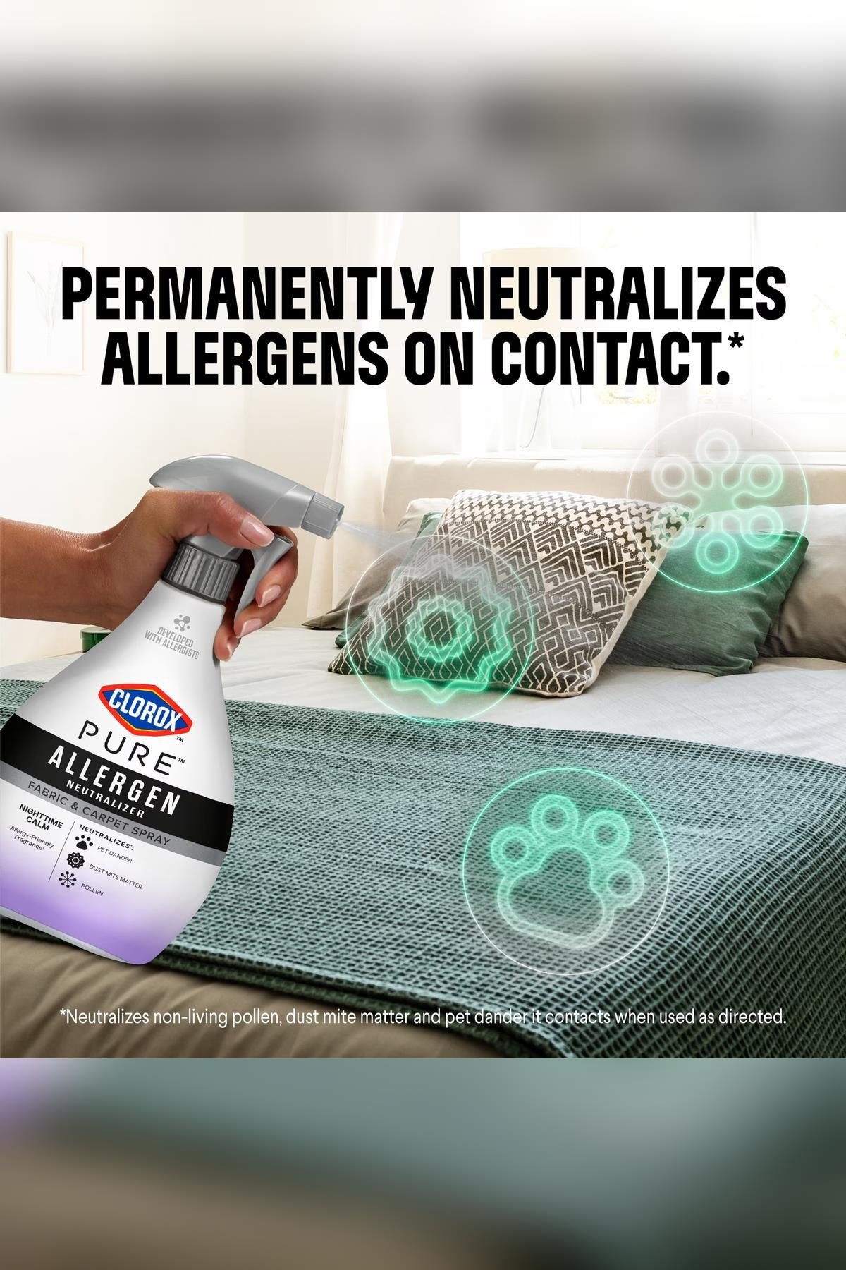 Clorox Pure Allergen Neutralizer Kumaş ve Halı Spreyi Nighttime Calm 769ML