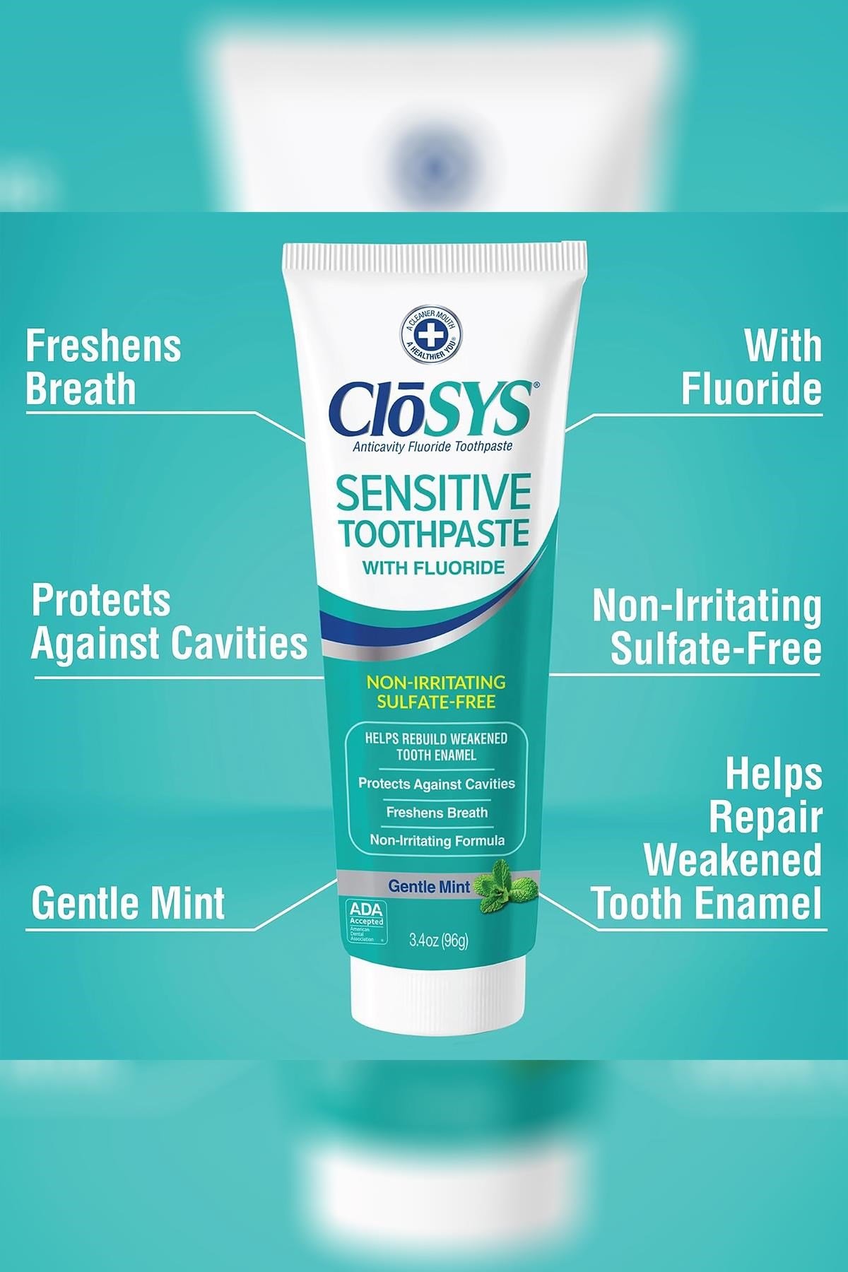 CloSYS Sensitive Hassasiyet Karşıtı Florürlü Diş Macunu 96GR