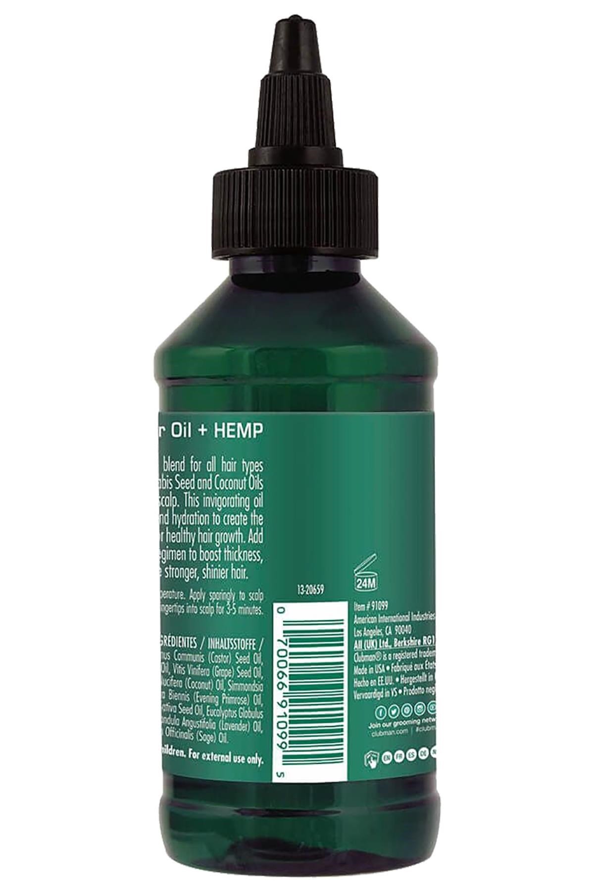 Clubman Pinaud Light Castor Oil + Hemp Saç Bakım Yağı 118ML