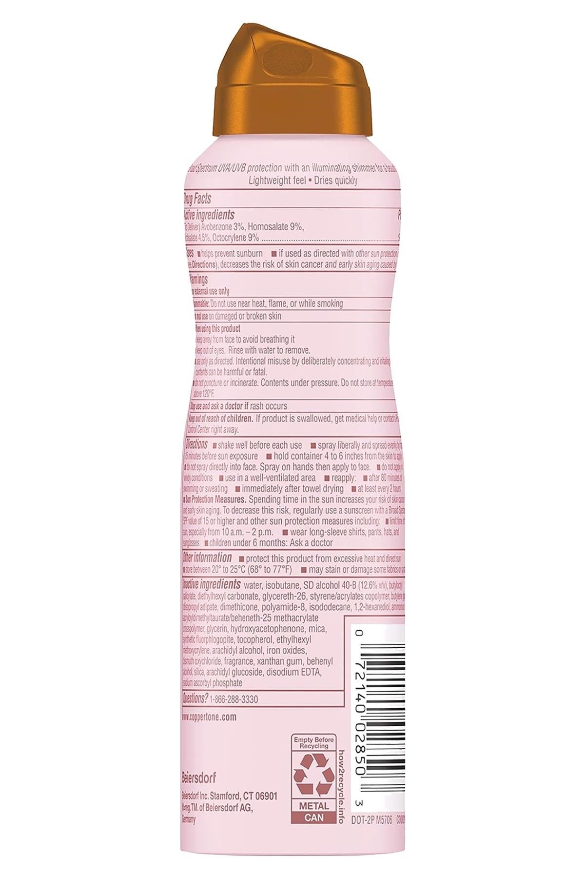 Coppertone Glow Shimmer SPF50 Işıltılı Güneş Koruyucu Sprey 142GR