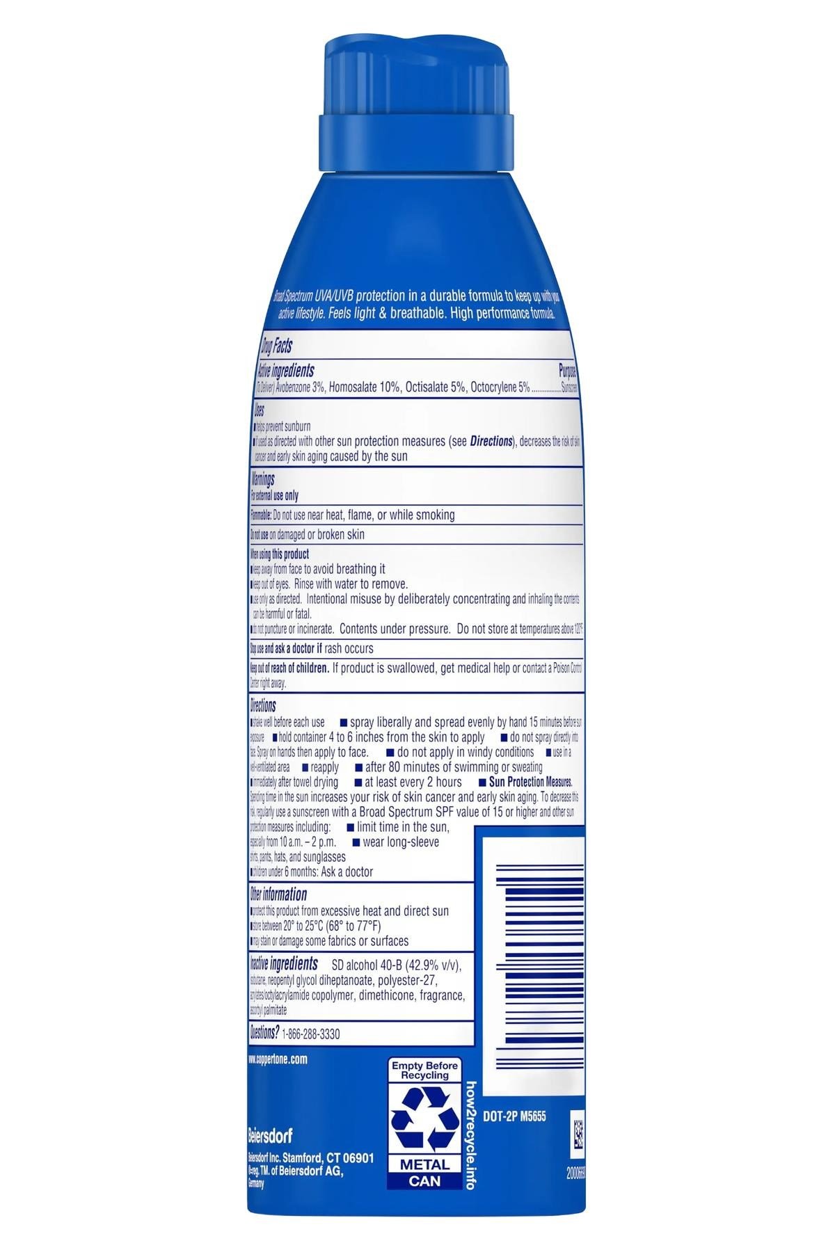 Coppertone Sport SPF50 4in1 Güneş Koruyucu Sprey 156GR