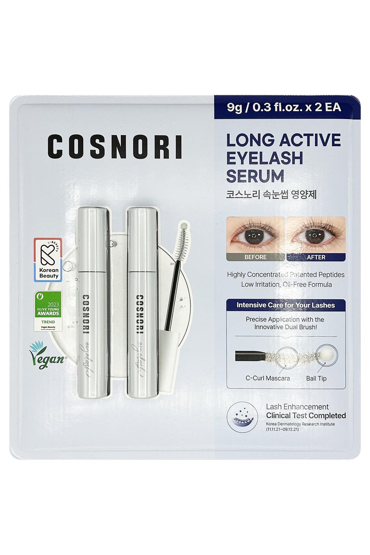 Cosnori Uzun Etkili Kirpik Serumu Set 2x9GR
