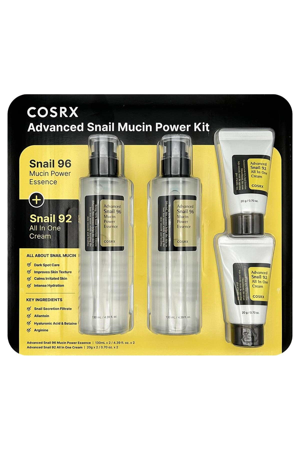 Cosrx Advanced Snail Salyangoz Özlü Cilt Bakım Seti 4 Parça