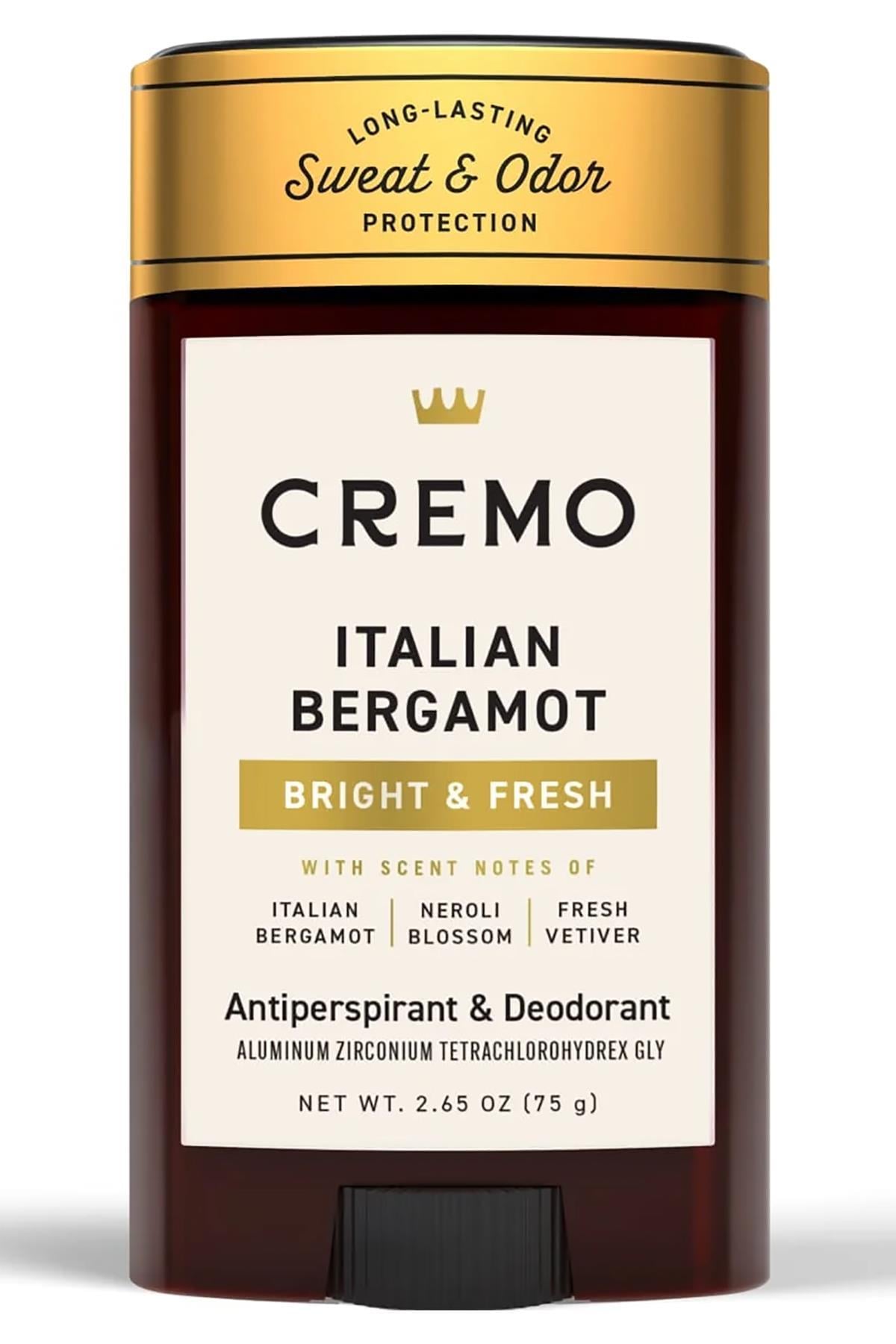 Cremo Italian Bergamot Antiperspirant Stick Deodorant 75GR